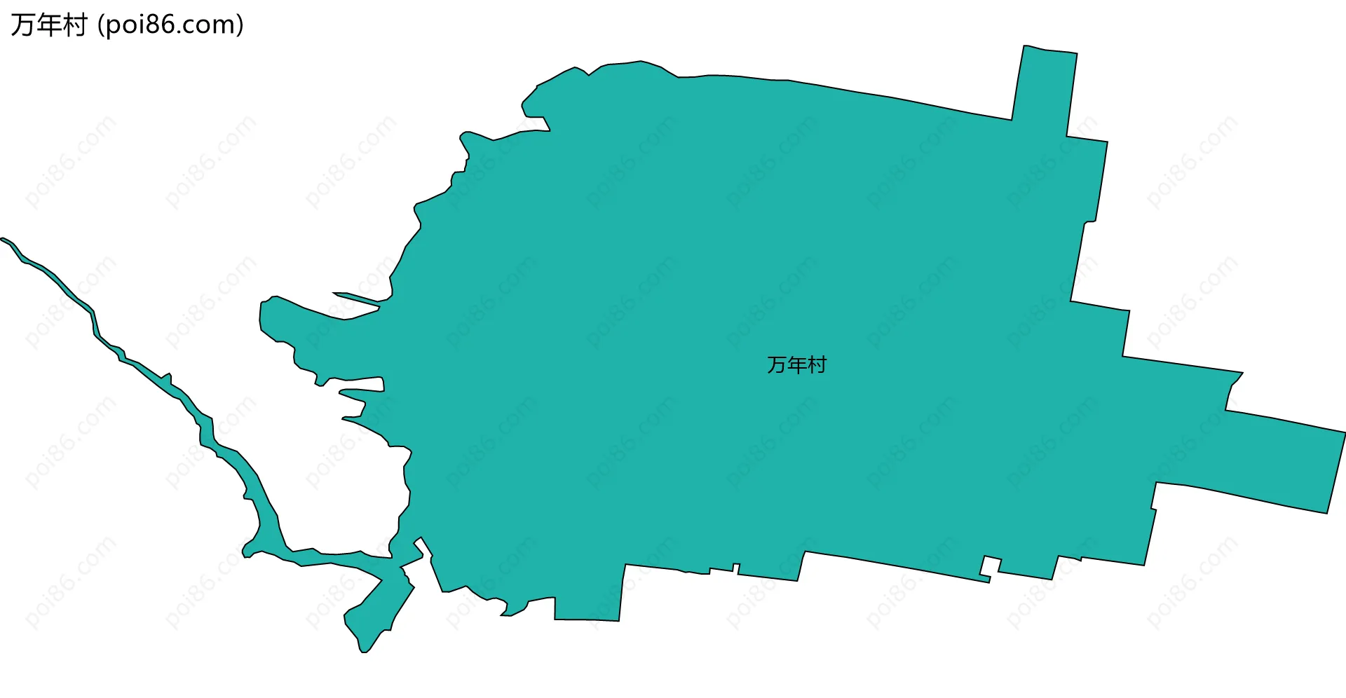 万年村边界地图