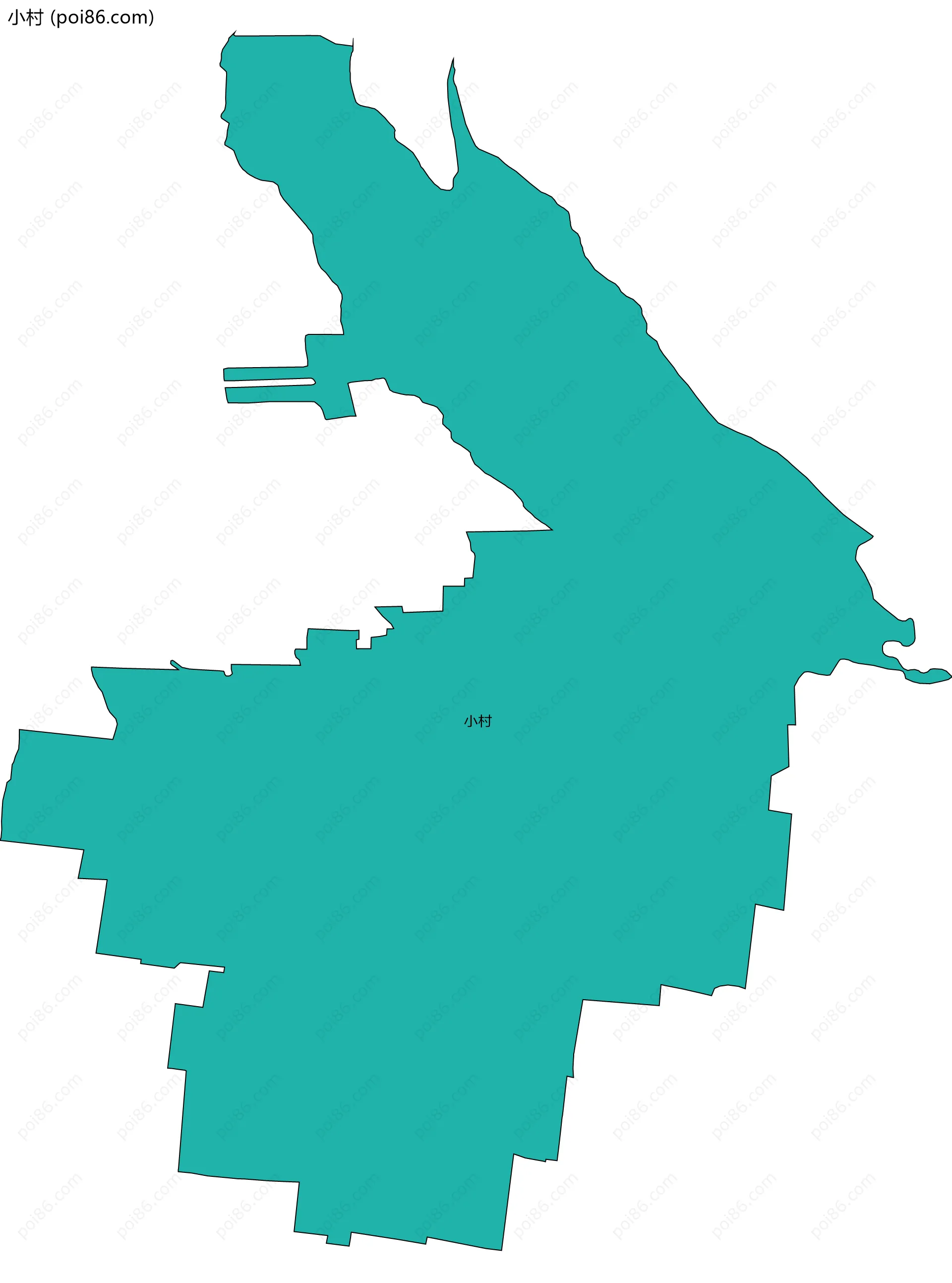 小村边界地图