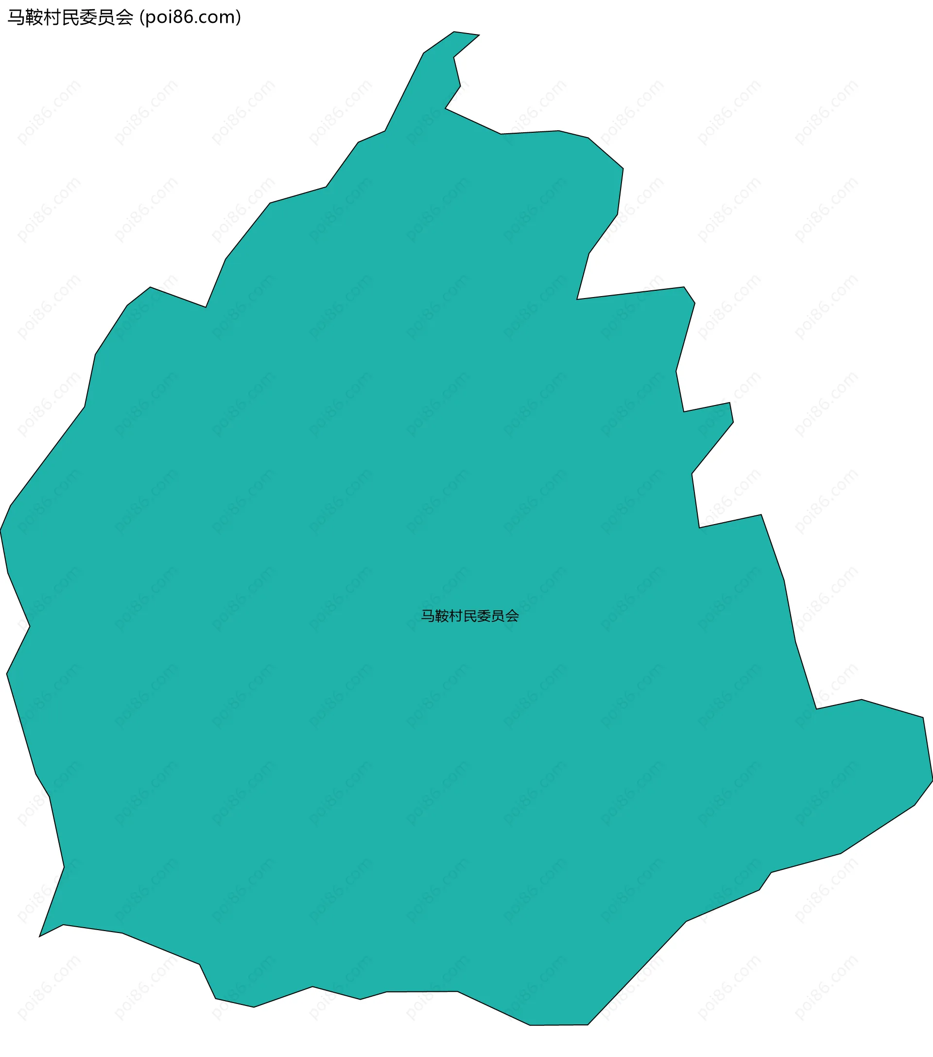 马鞍村民委员会边界地图