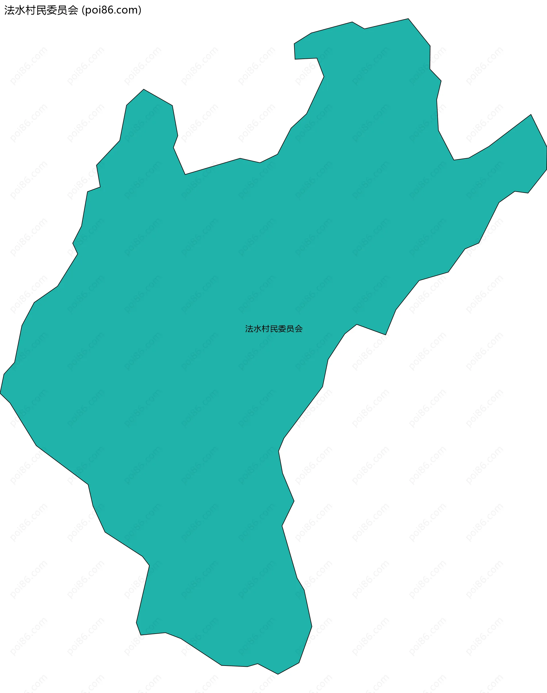 法水村民委员会边界地图