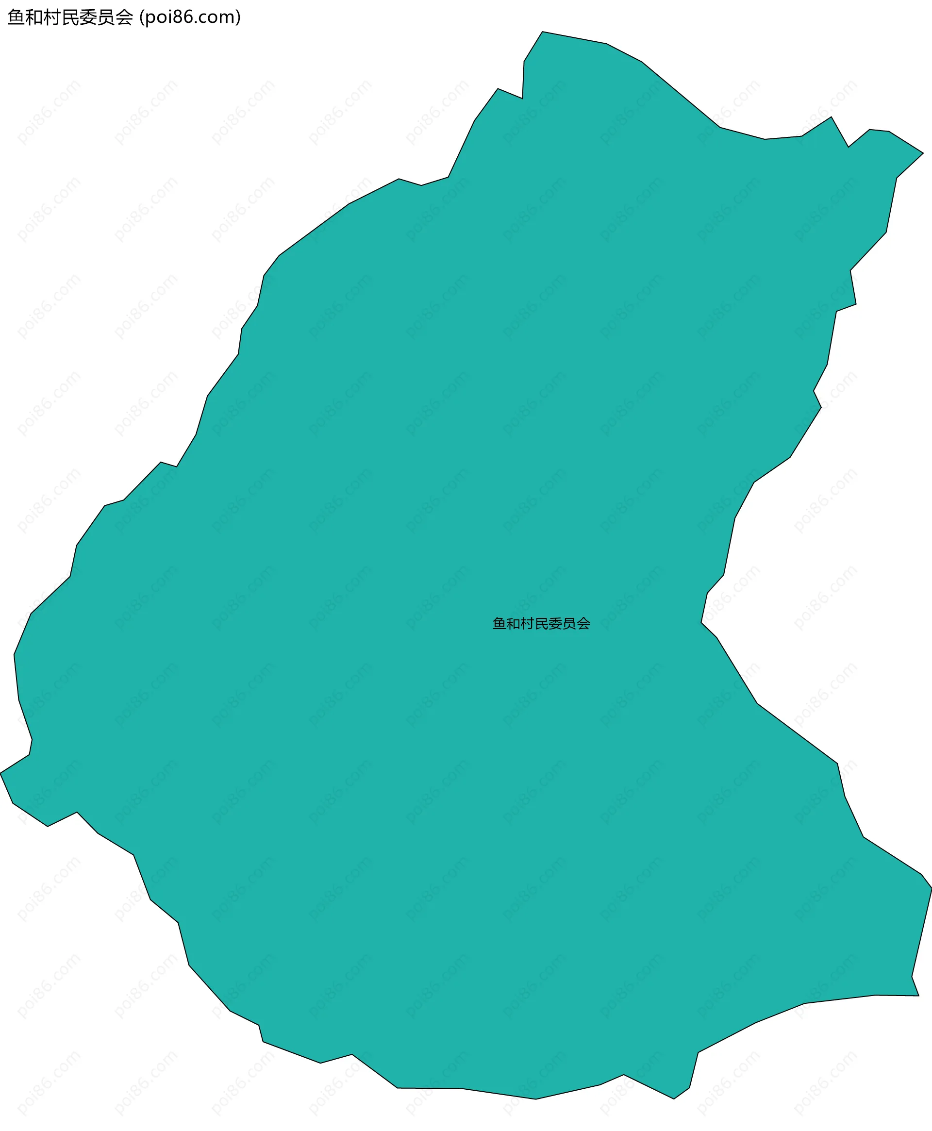 鱼和村民委员会边界地图