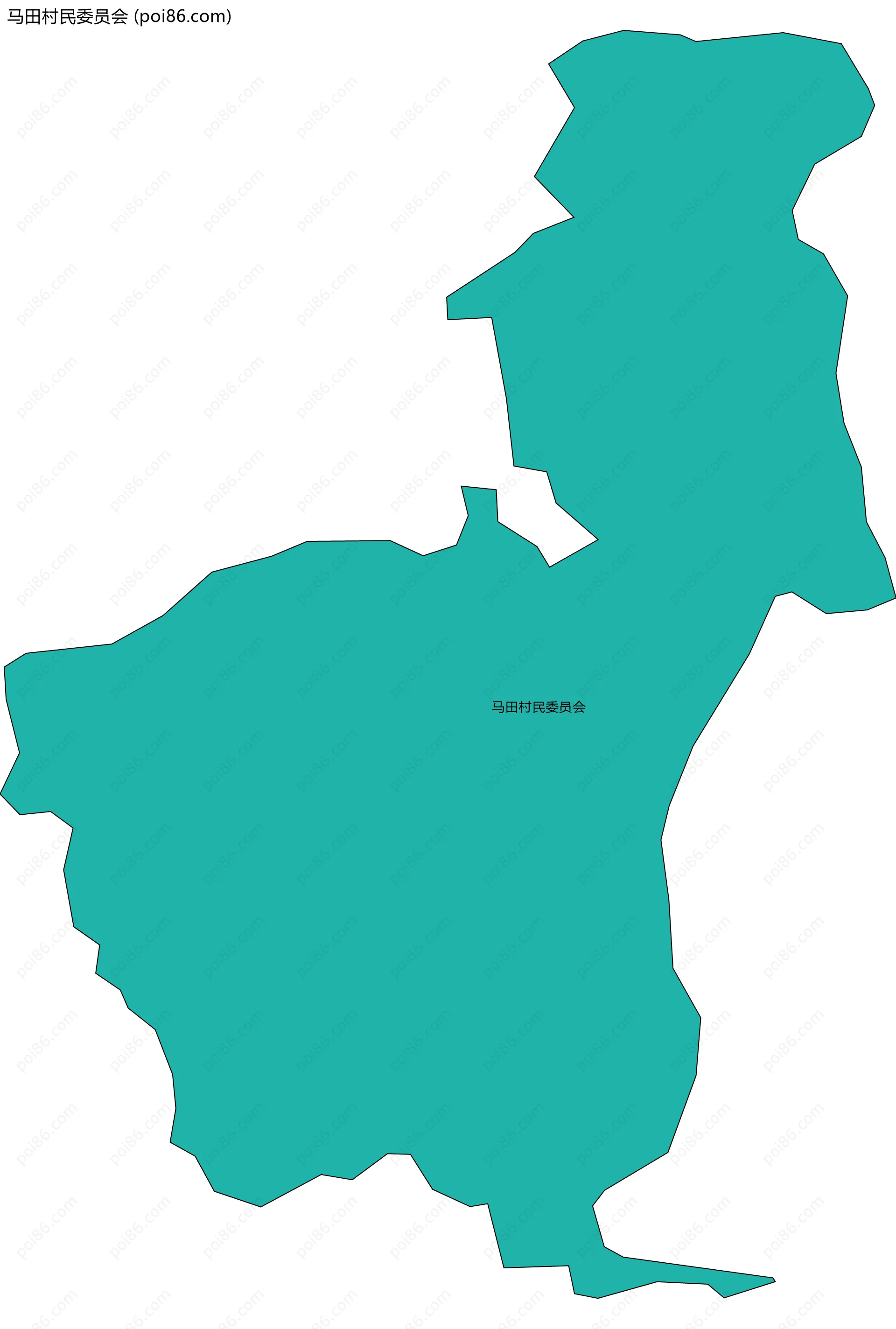 马田村民委员会边界地图