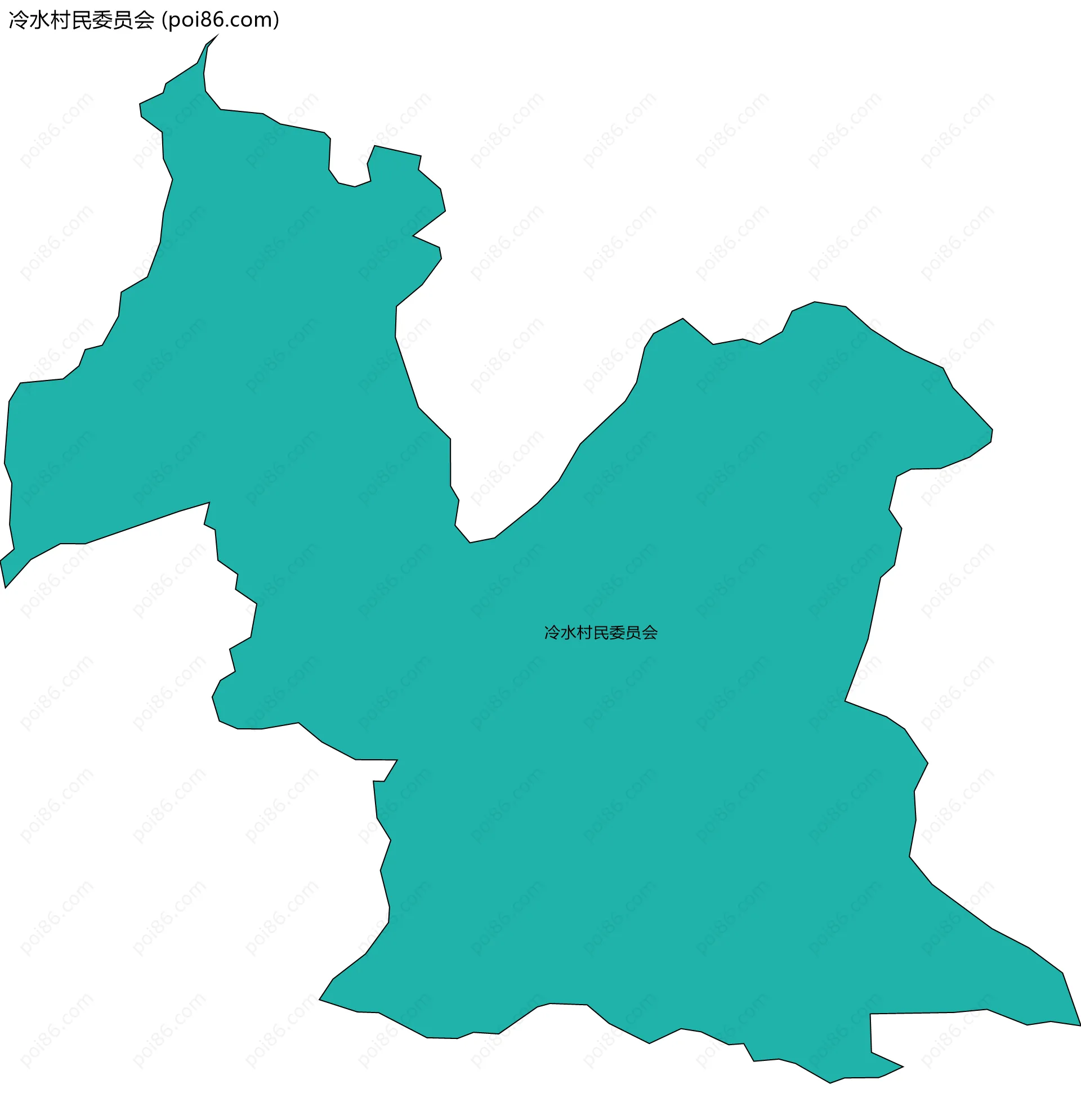 冷水村民委员会边界地图