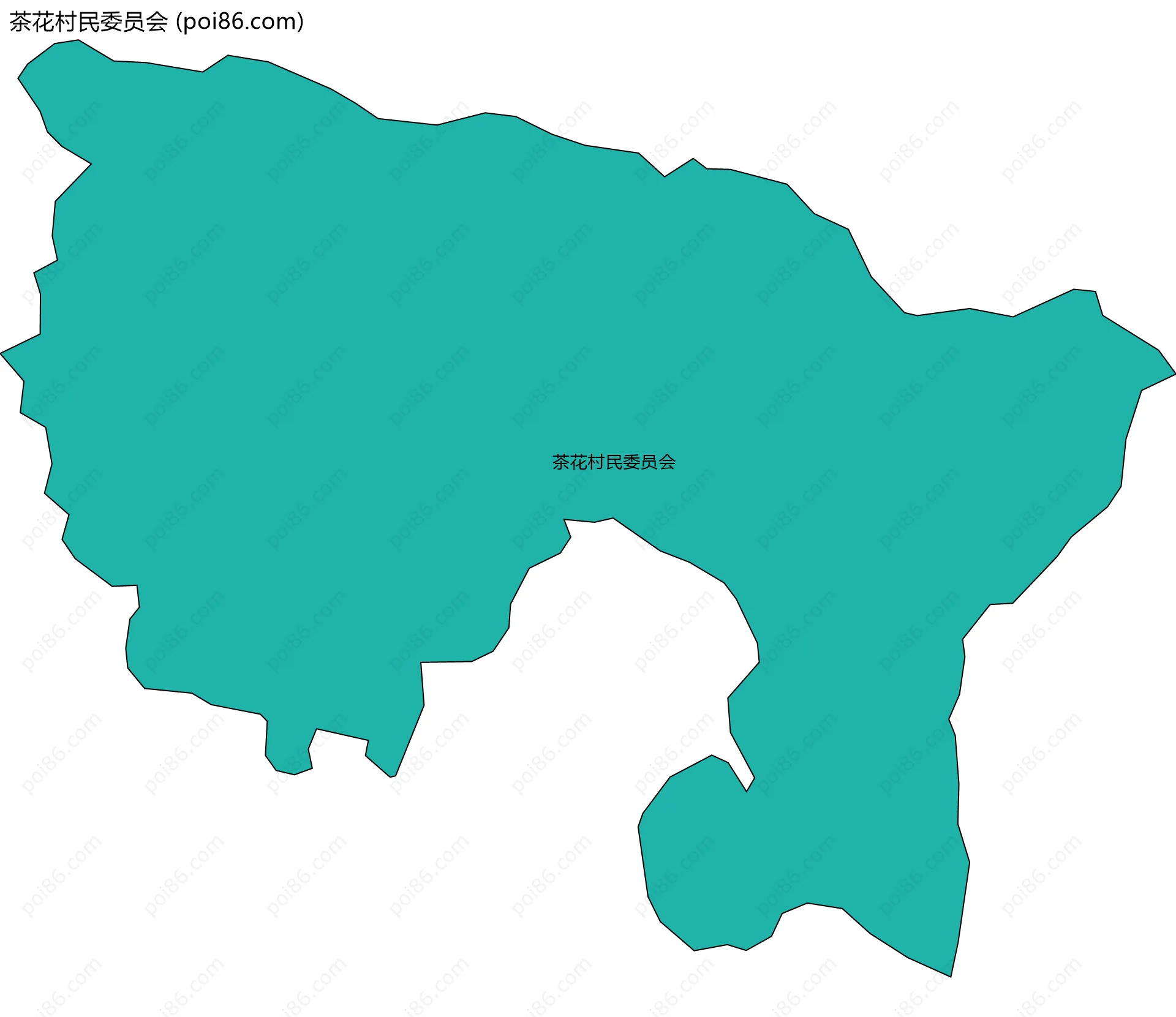 茶花村民委员会边界地图