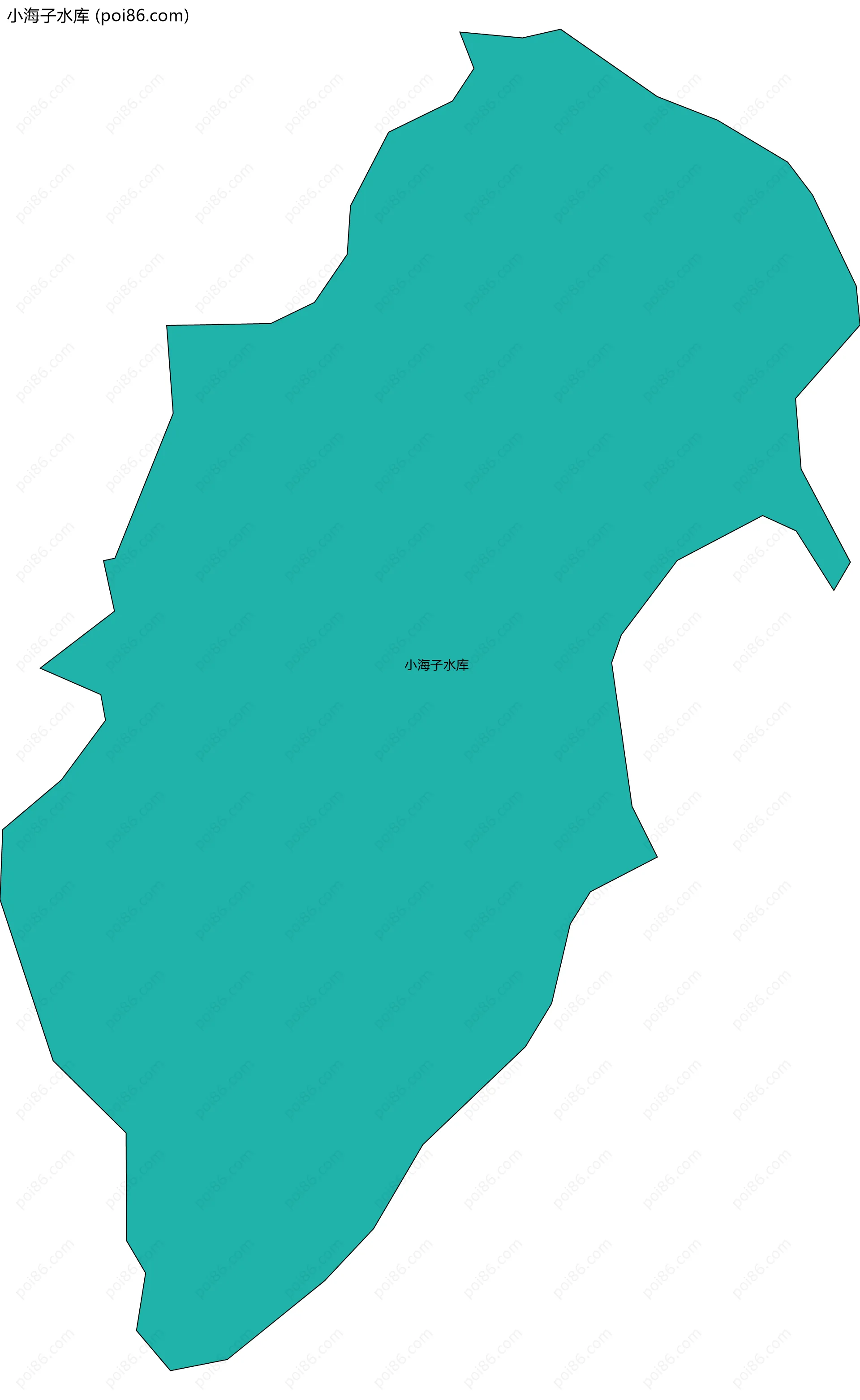 小海子水库边界地图