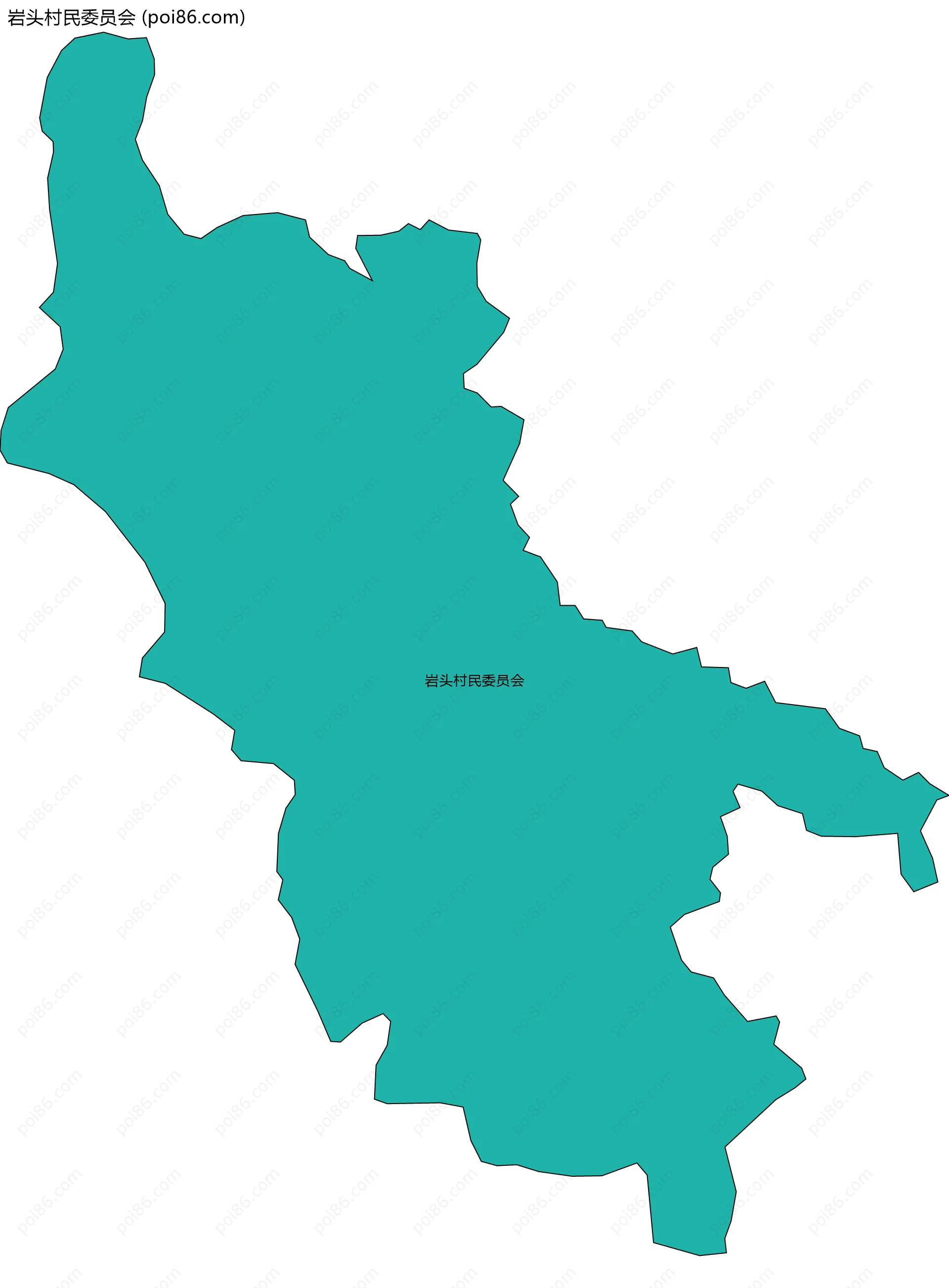 岩头村民委员会边界地图