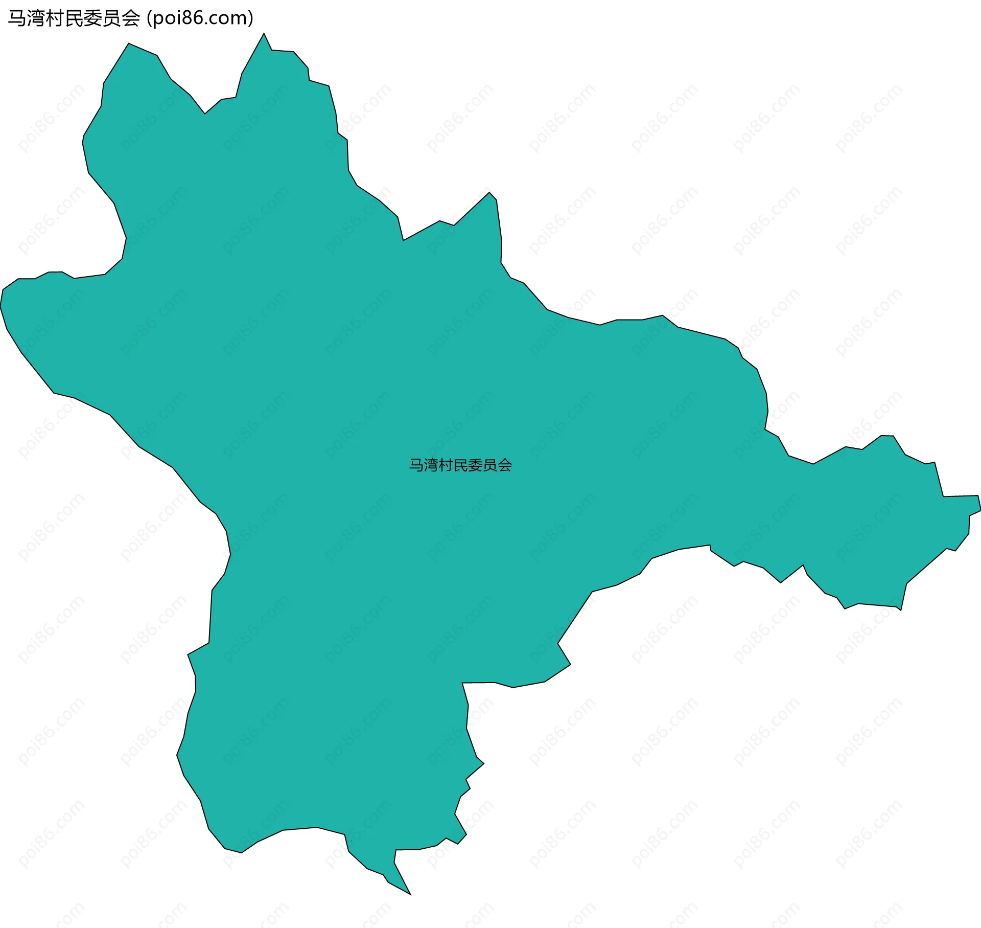 马湾村民委员会边界地图