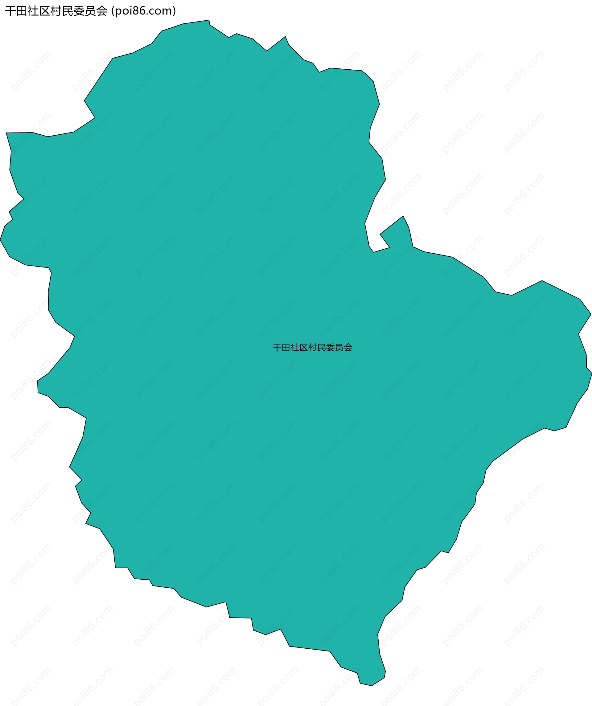 干田社区村民委员会边界地图