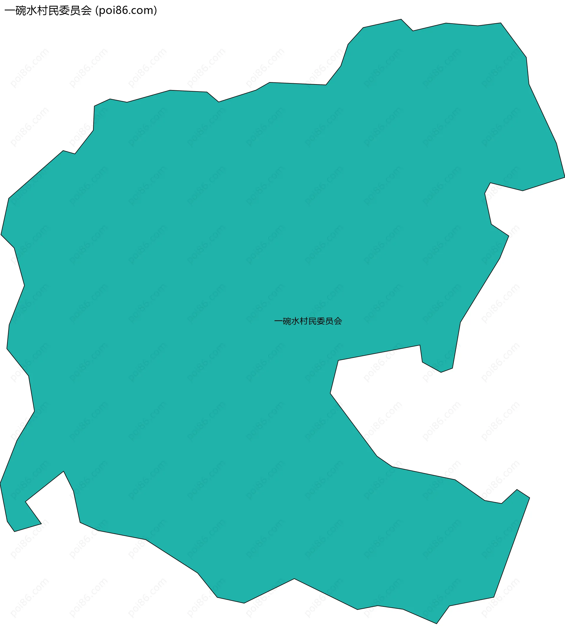 一碗水村民委员会边界地图