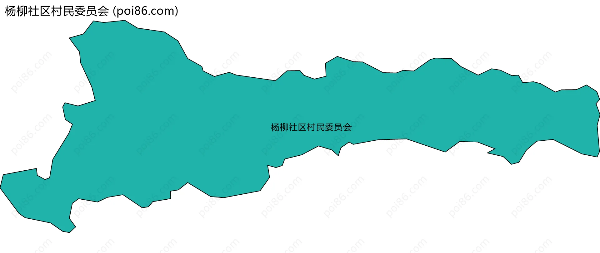 杨柳社区村民委员会边界地图