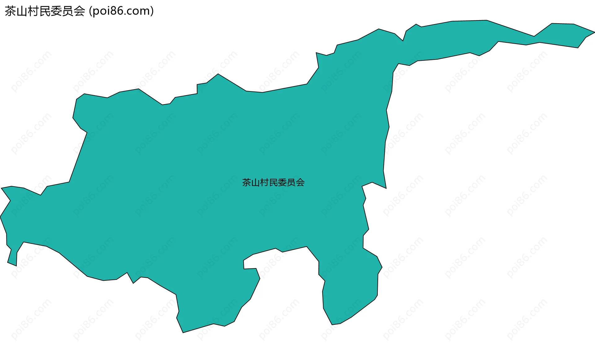 茶山村民委员会边界地图