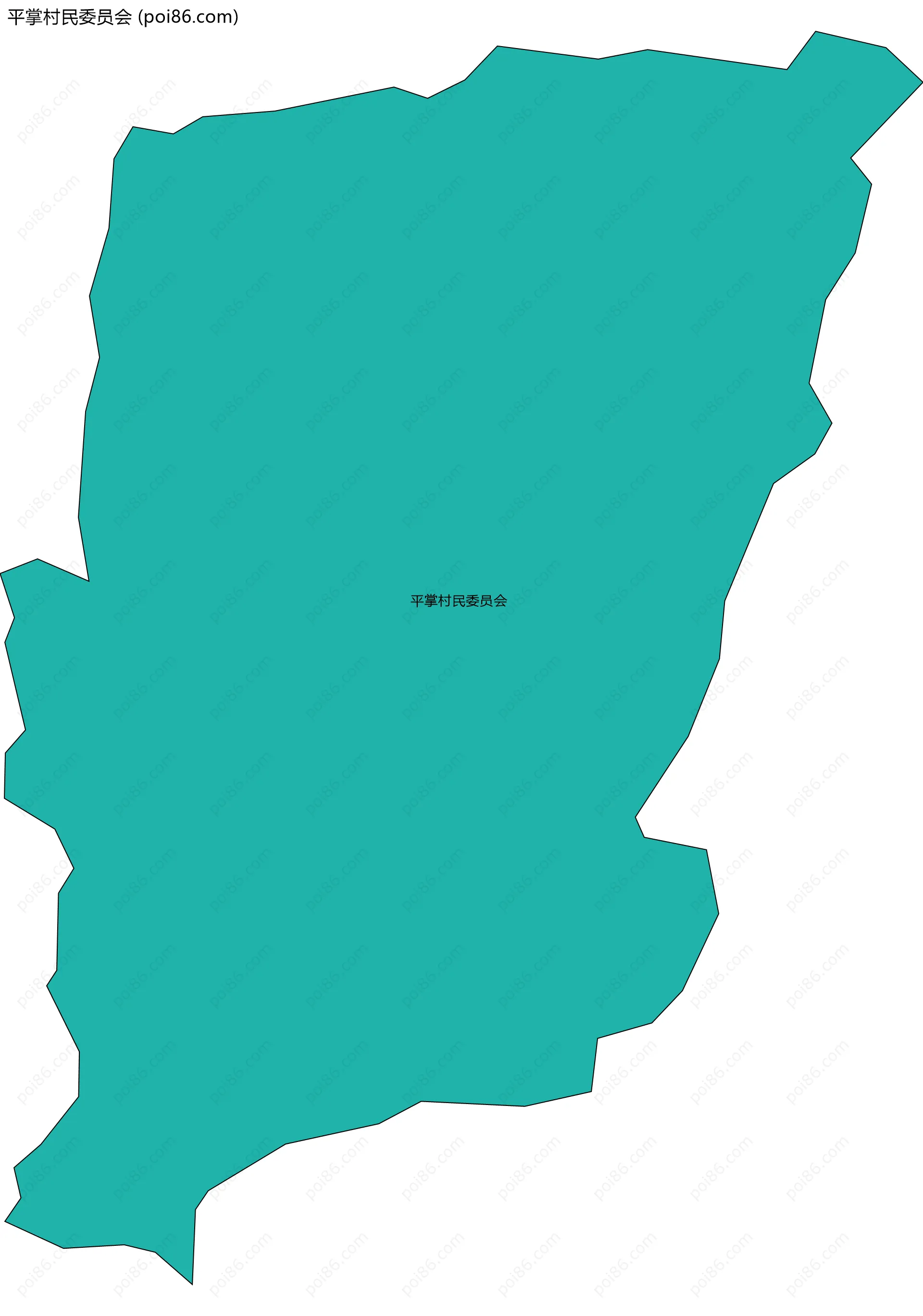 平掌村民委员会边界地图