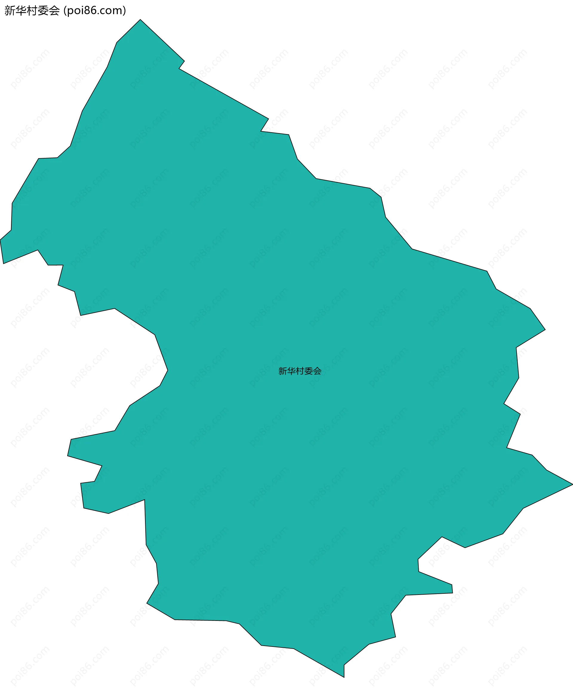 新华村委会边界地图