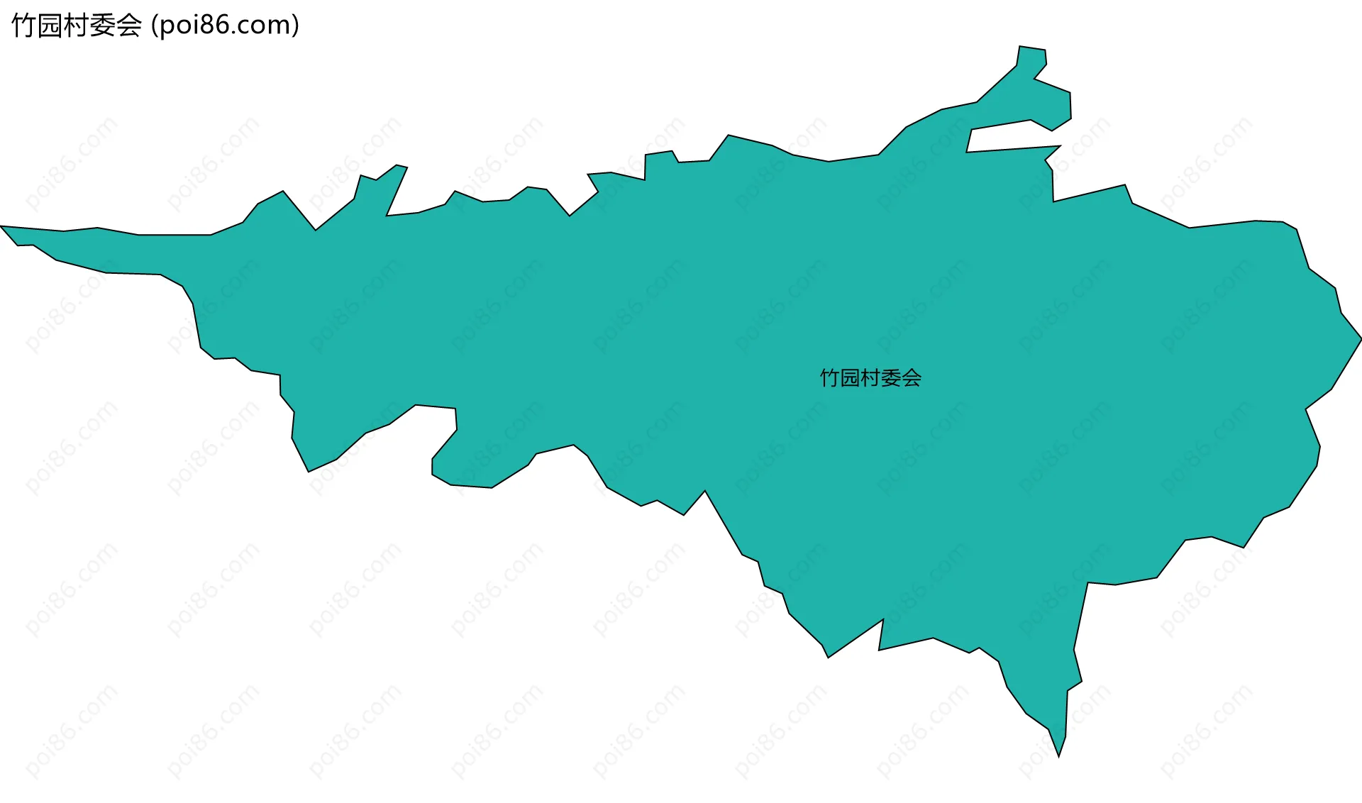 竹园村委会边界地图