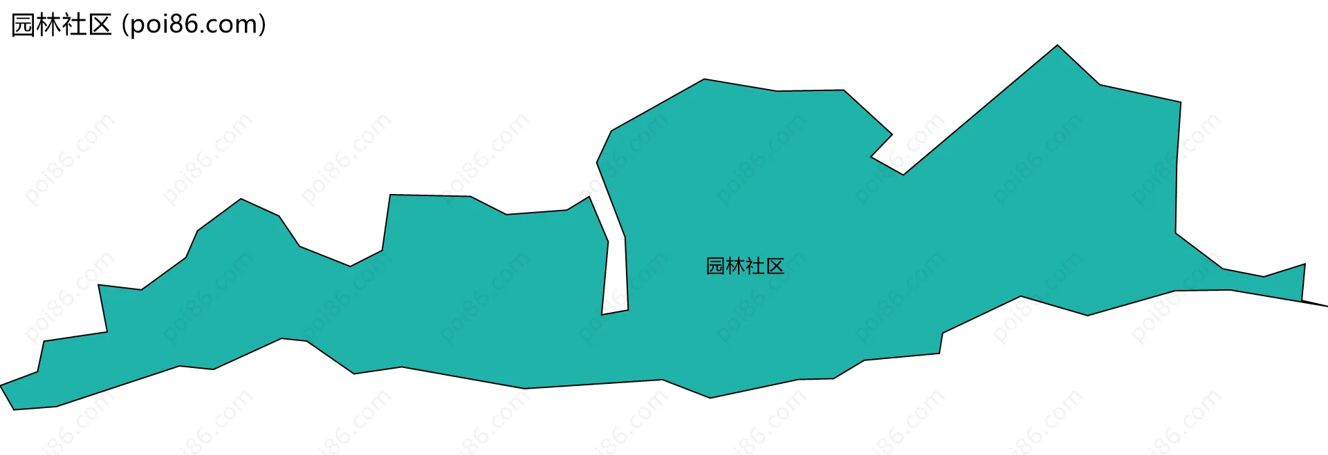 园林社区边界地图