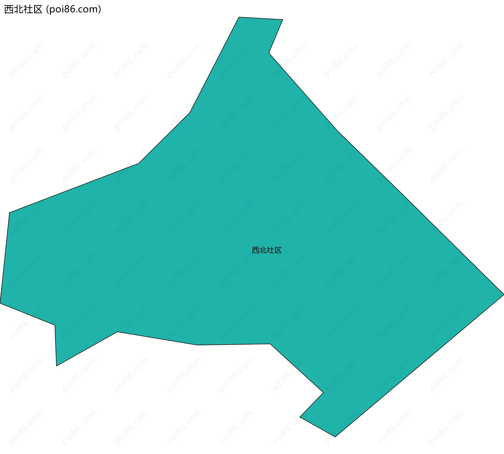 西北社区边界地图