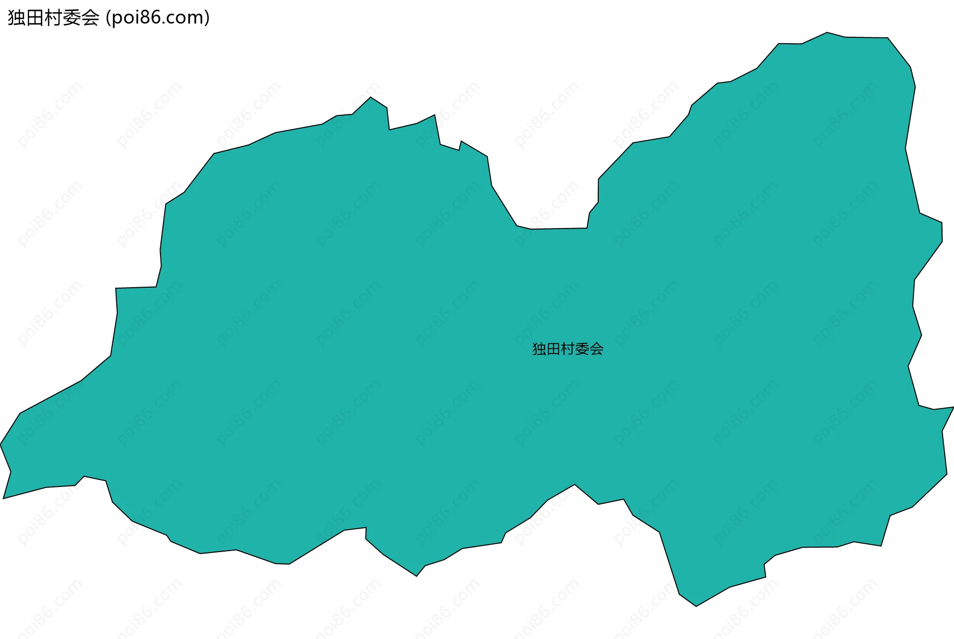 独田村委会边界地图