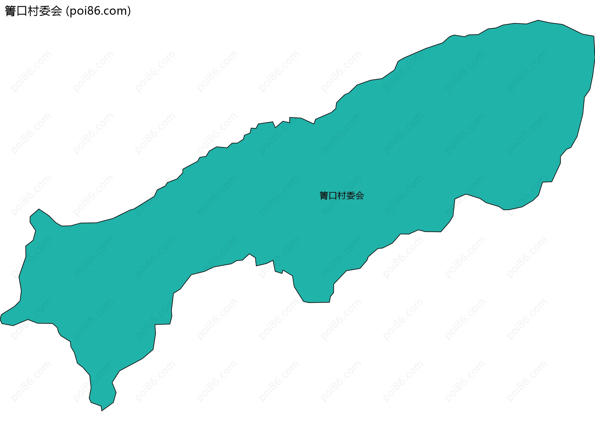 箐口村委会边界地图