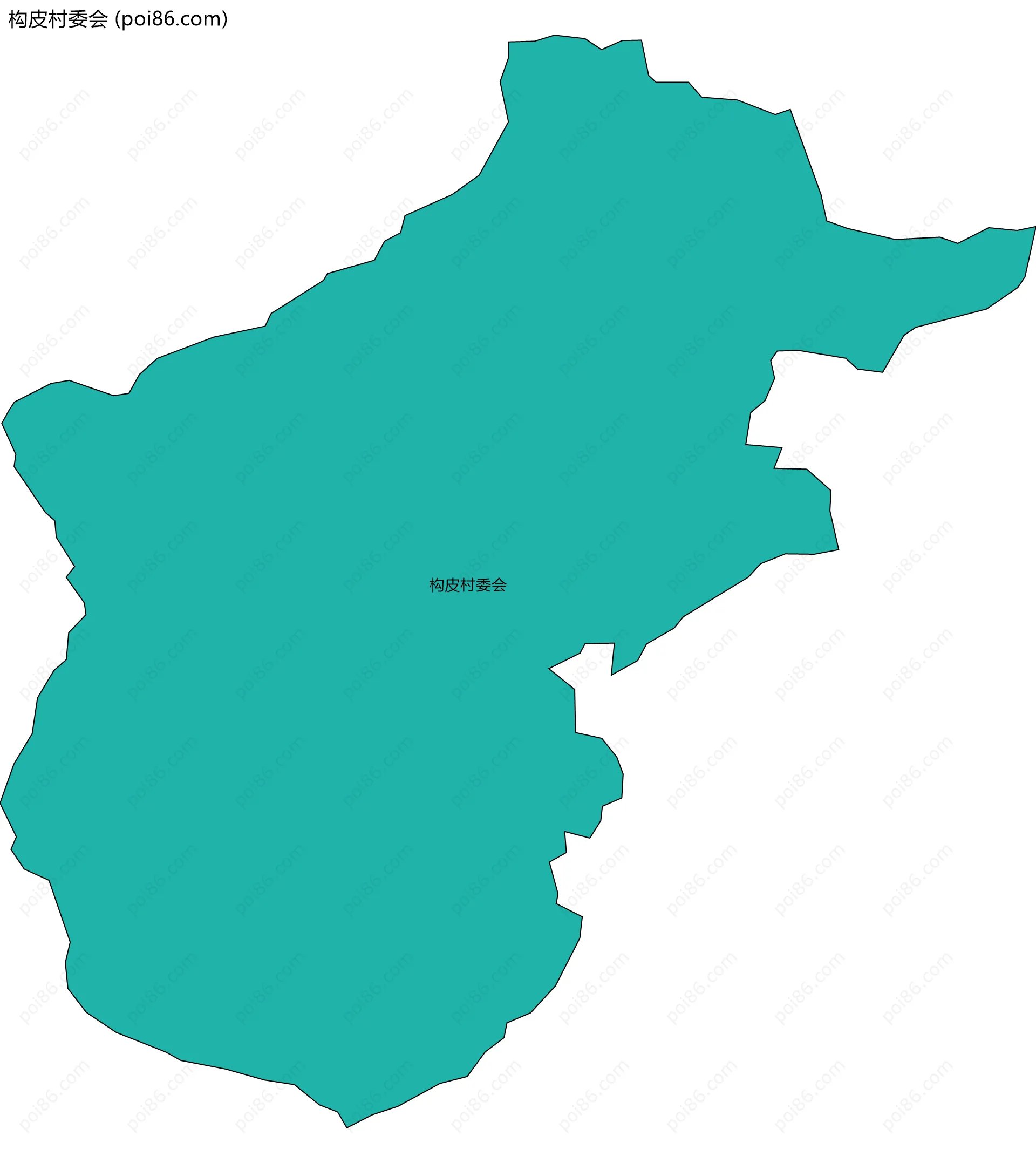 构皮村委会边界地图