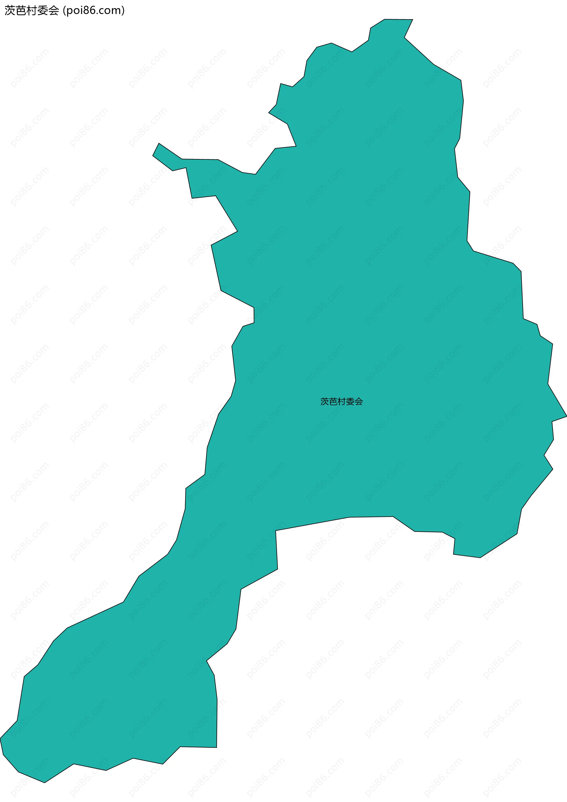 茨芭村委会边界地图