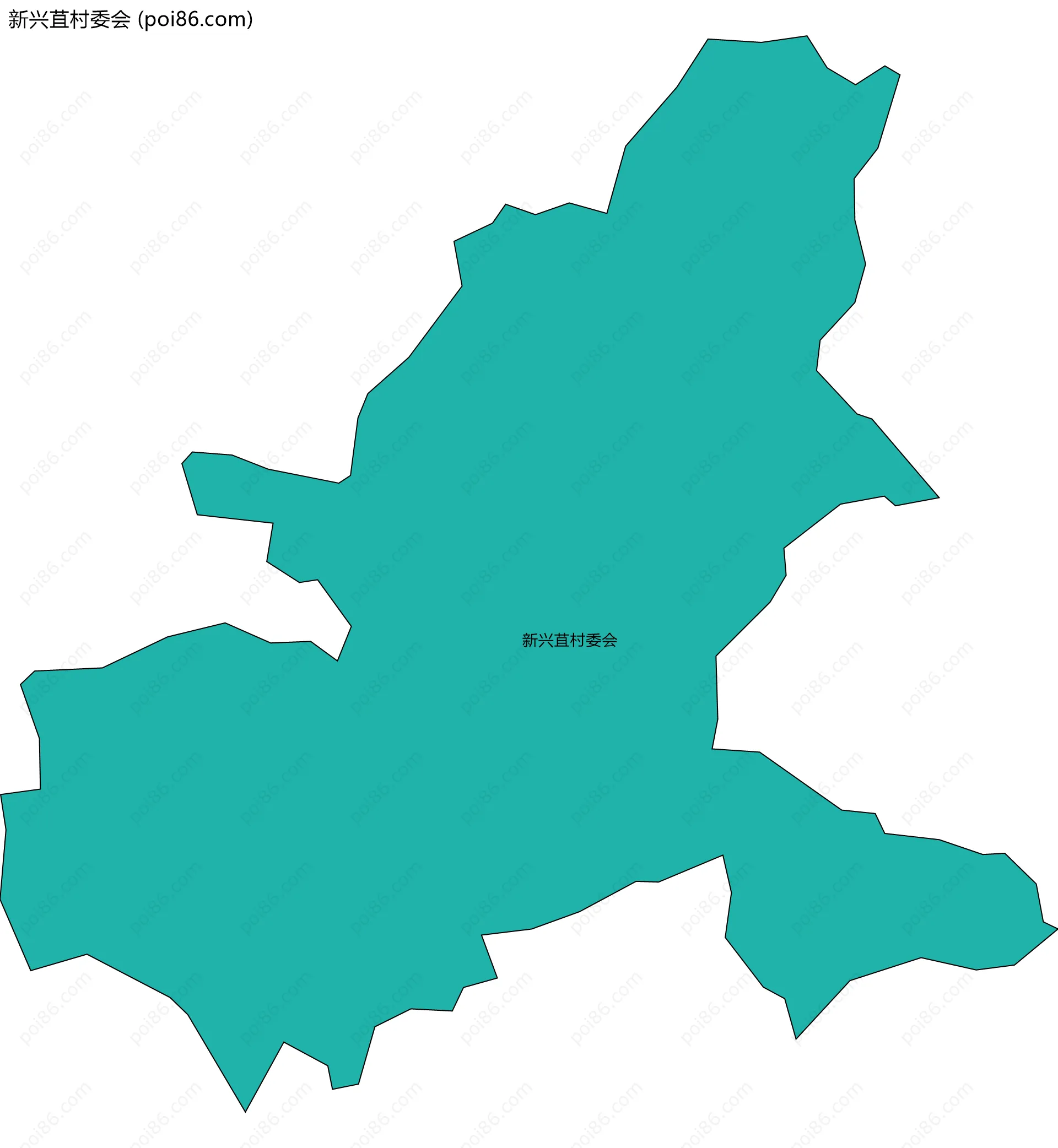 新兴苴村委会边界地图