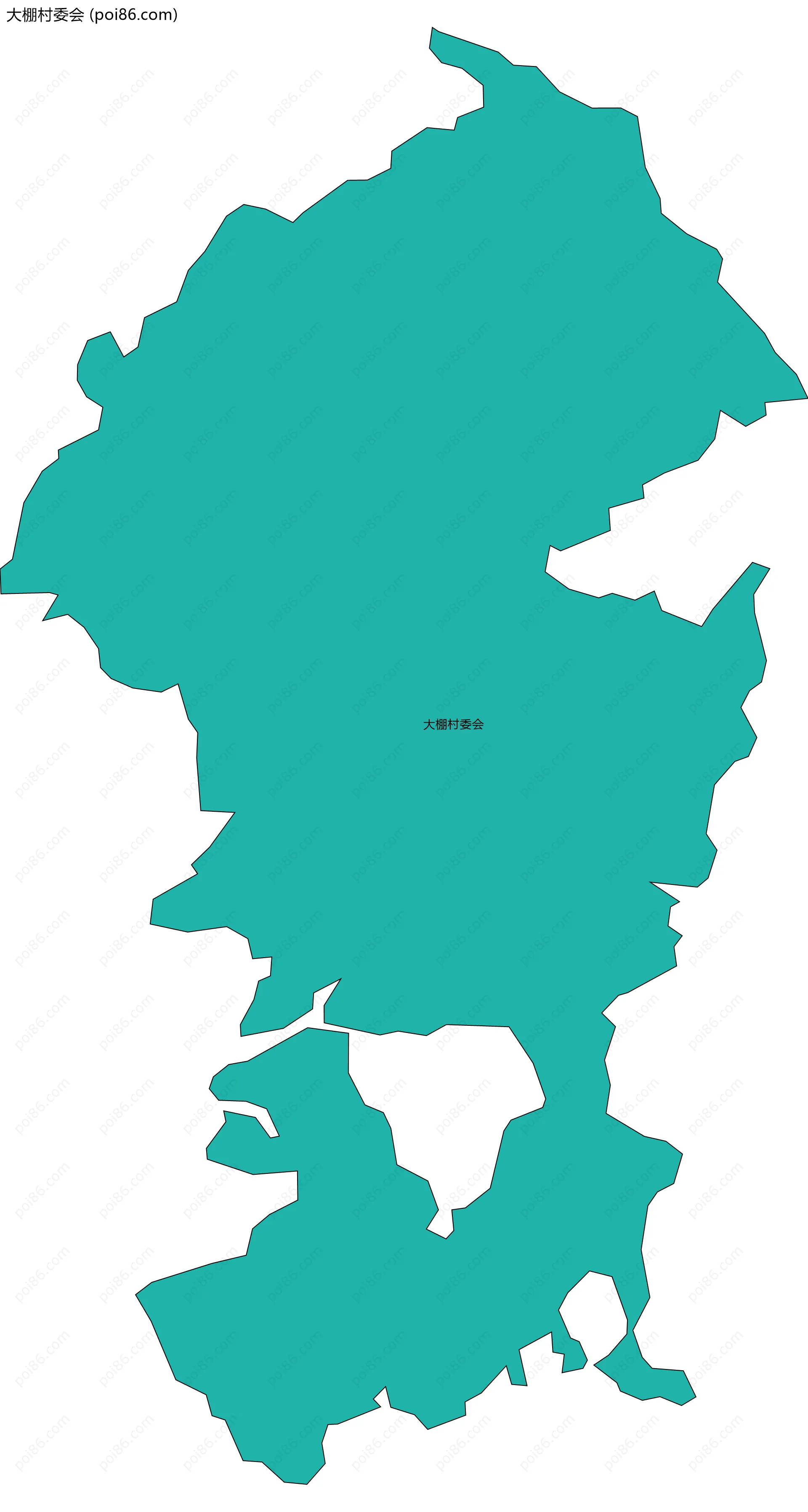 大棚村委会边界地图