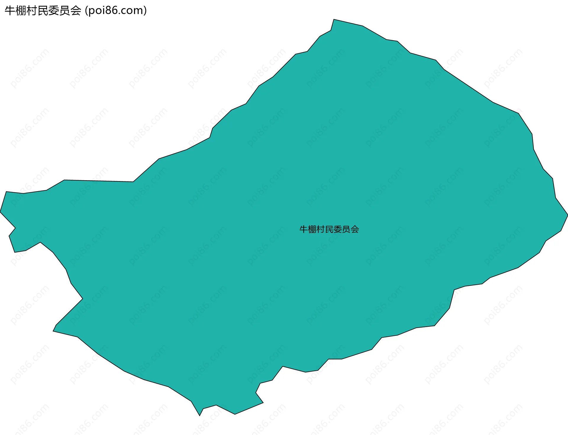 牛棚村民委员会边界地图