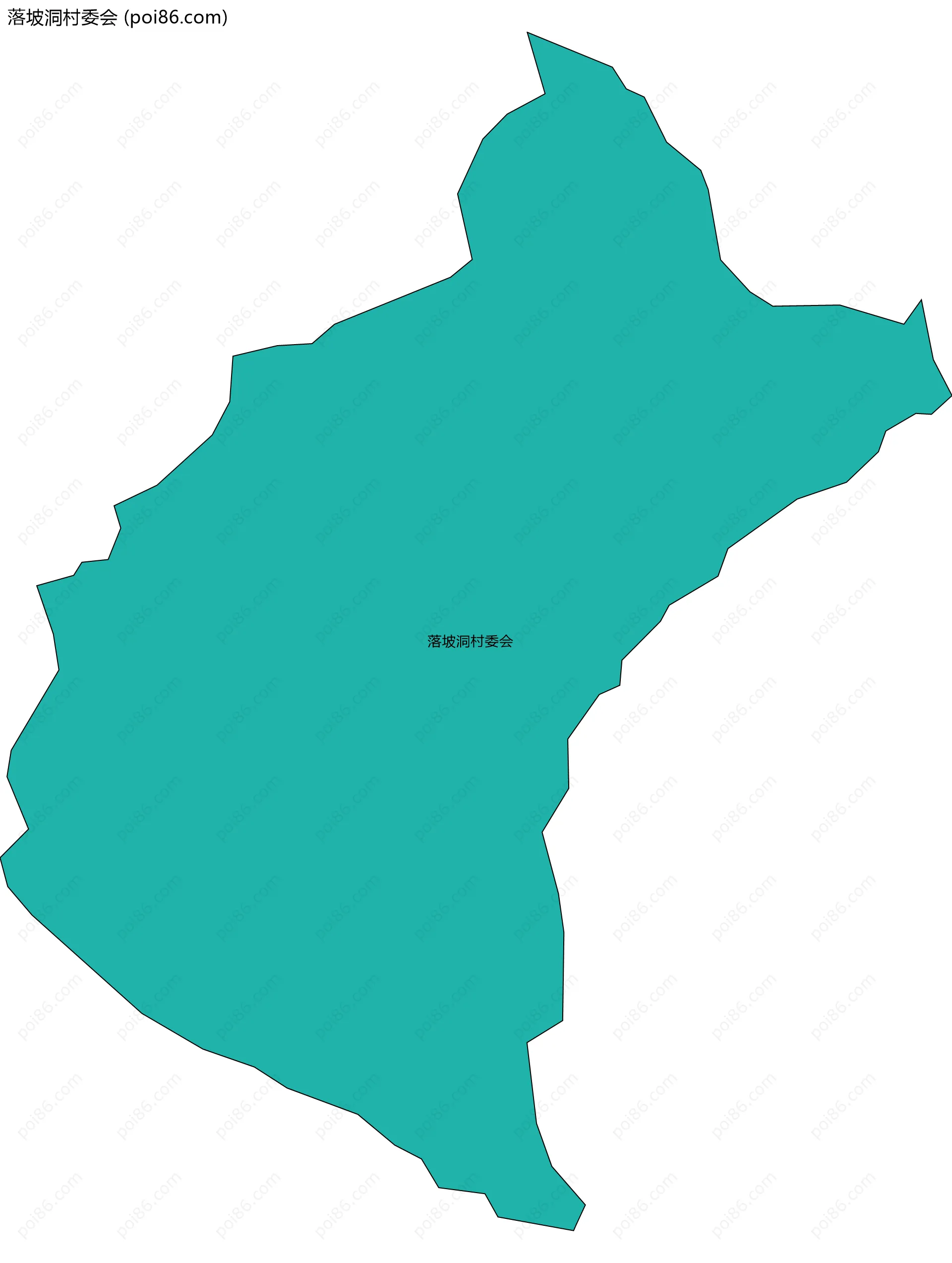 落坡洞村委会边界地图