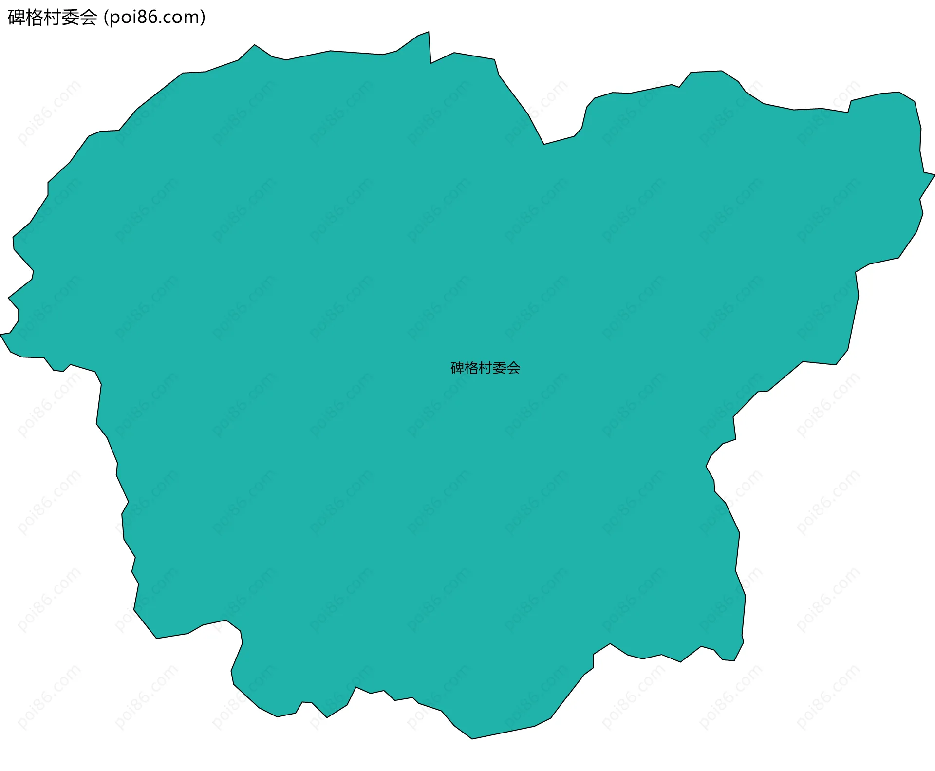 碑格村委会边界地图