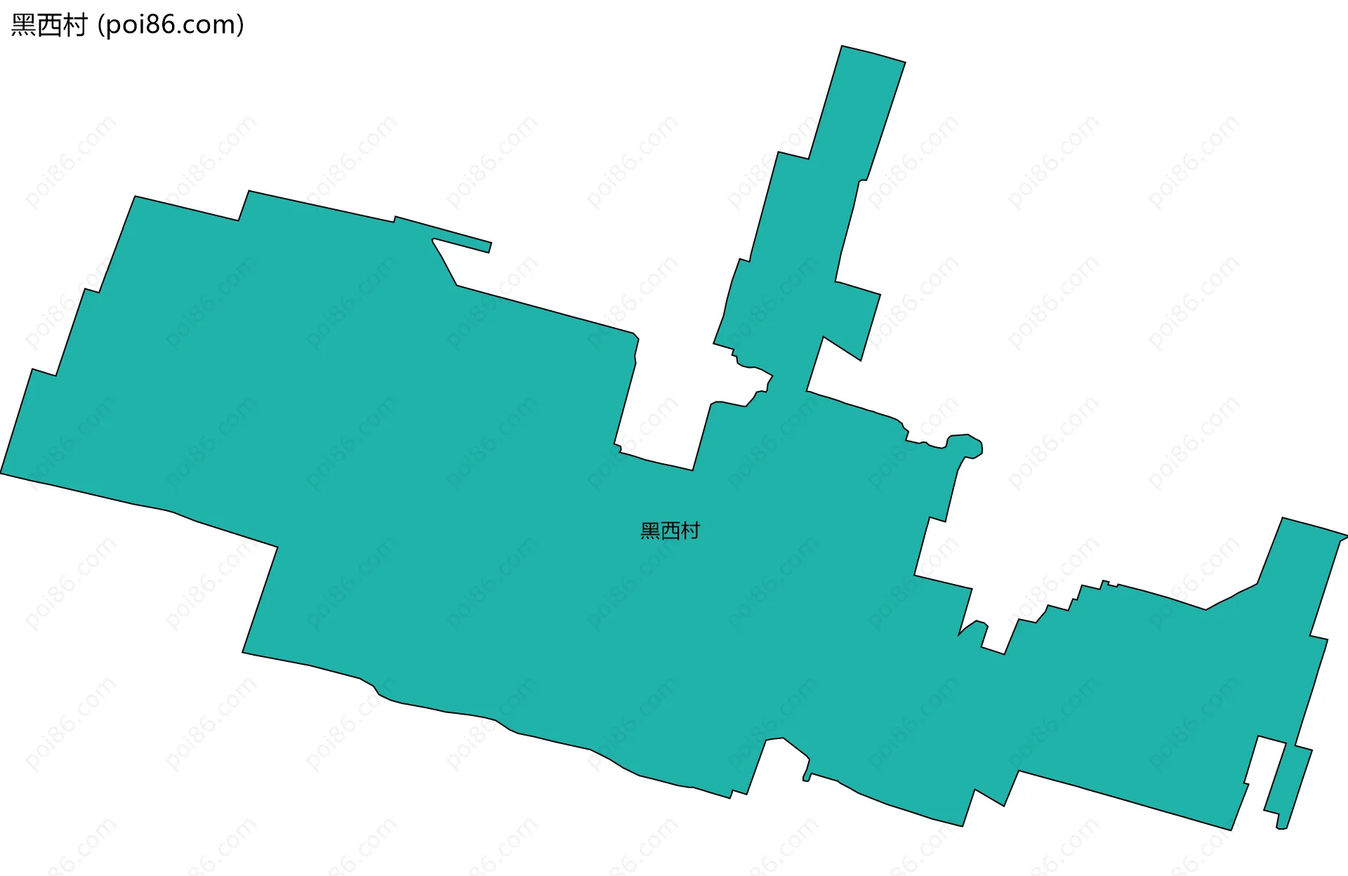 黑西村边界地图