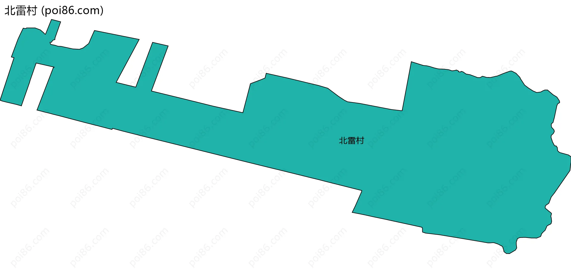 北雷村边界地图