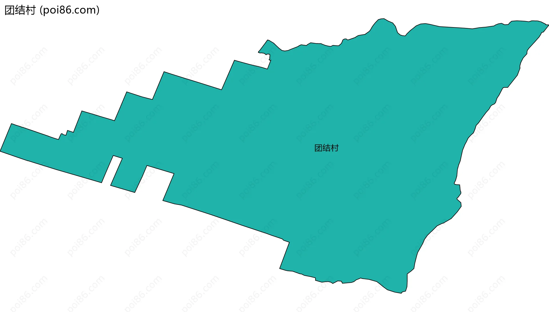 团结村边界地图
