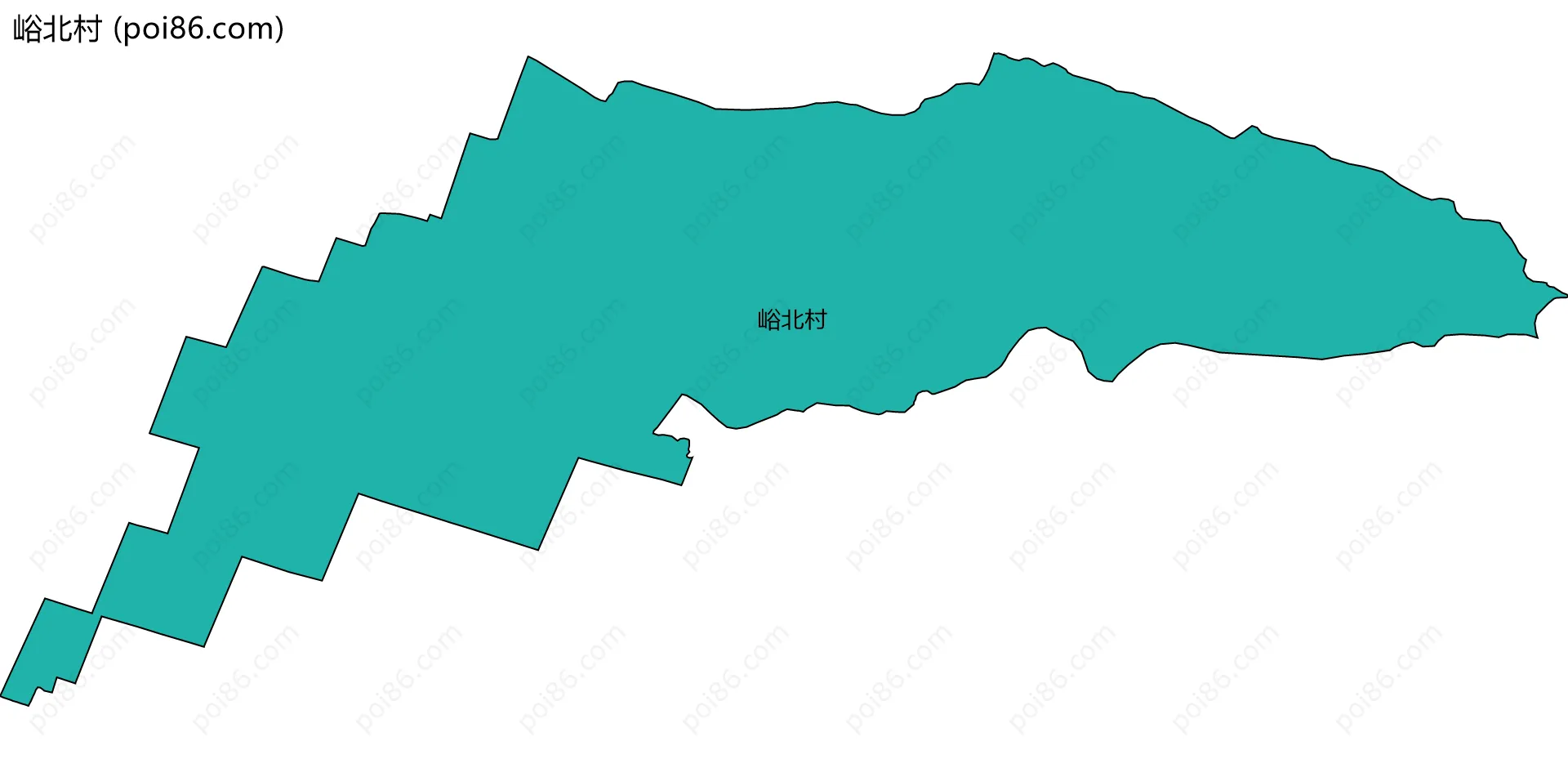 峪北村边界地图