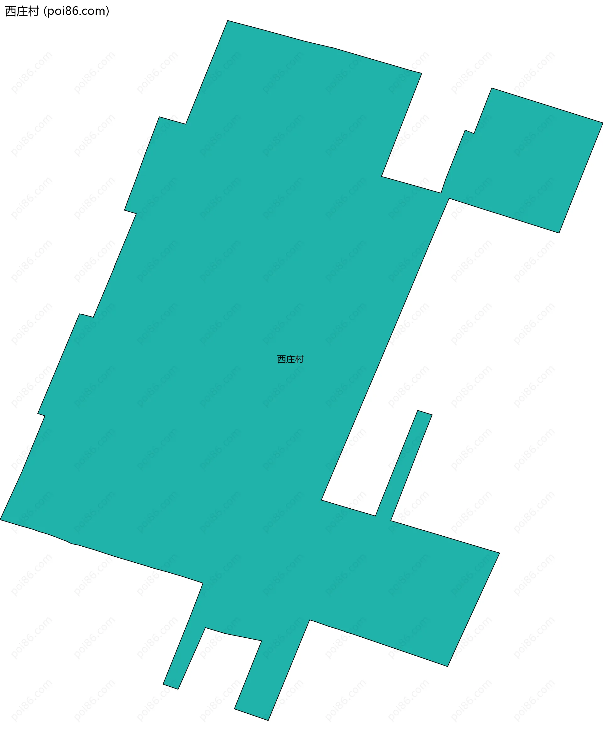 西庄村边界地图