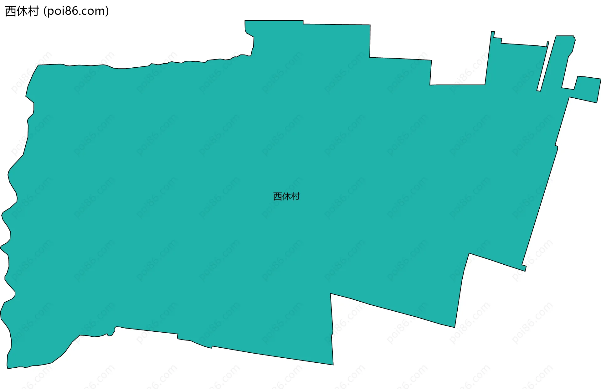 西休村边界地图
