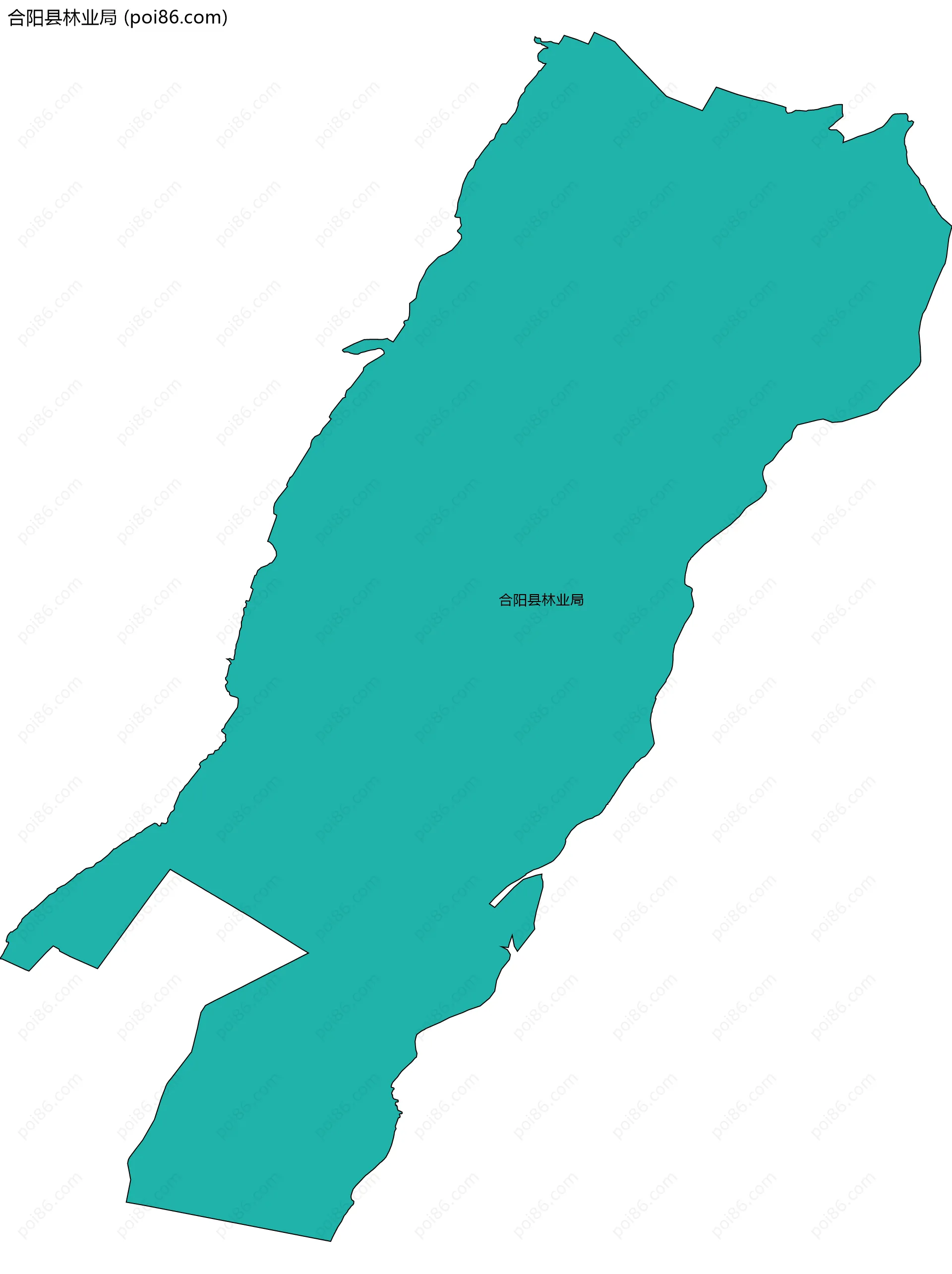 合阳县林业局边界地图