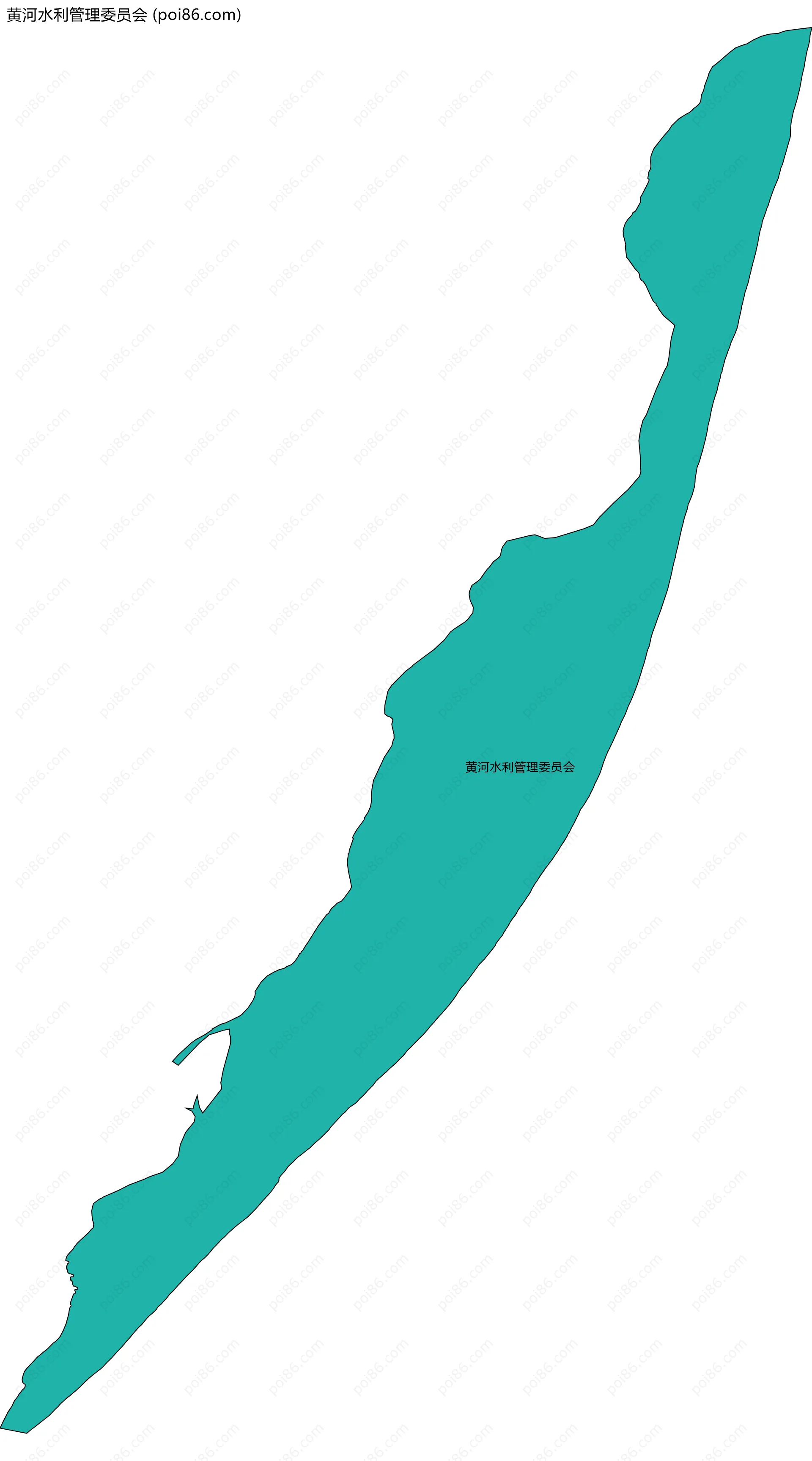 黄河水利管理委员会边界地图