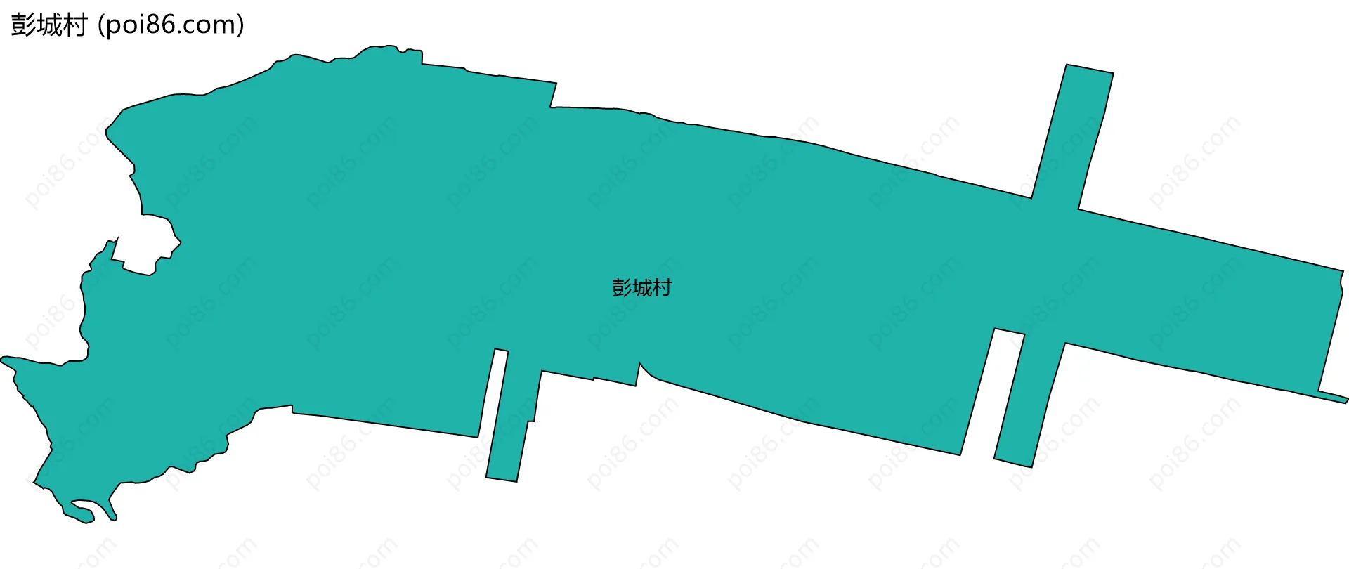 彭城村边界地图