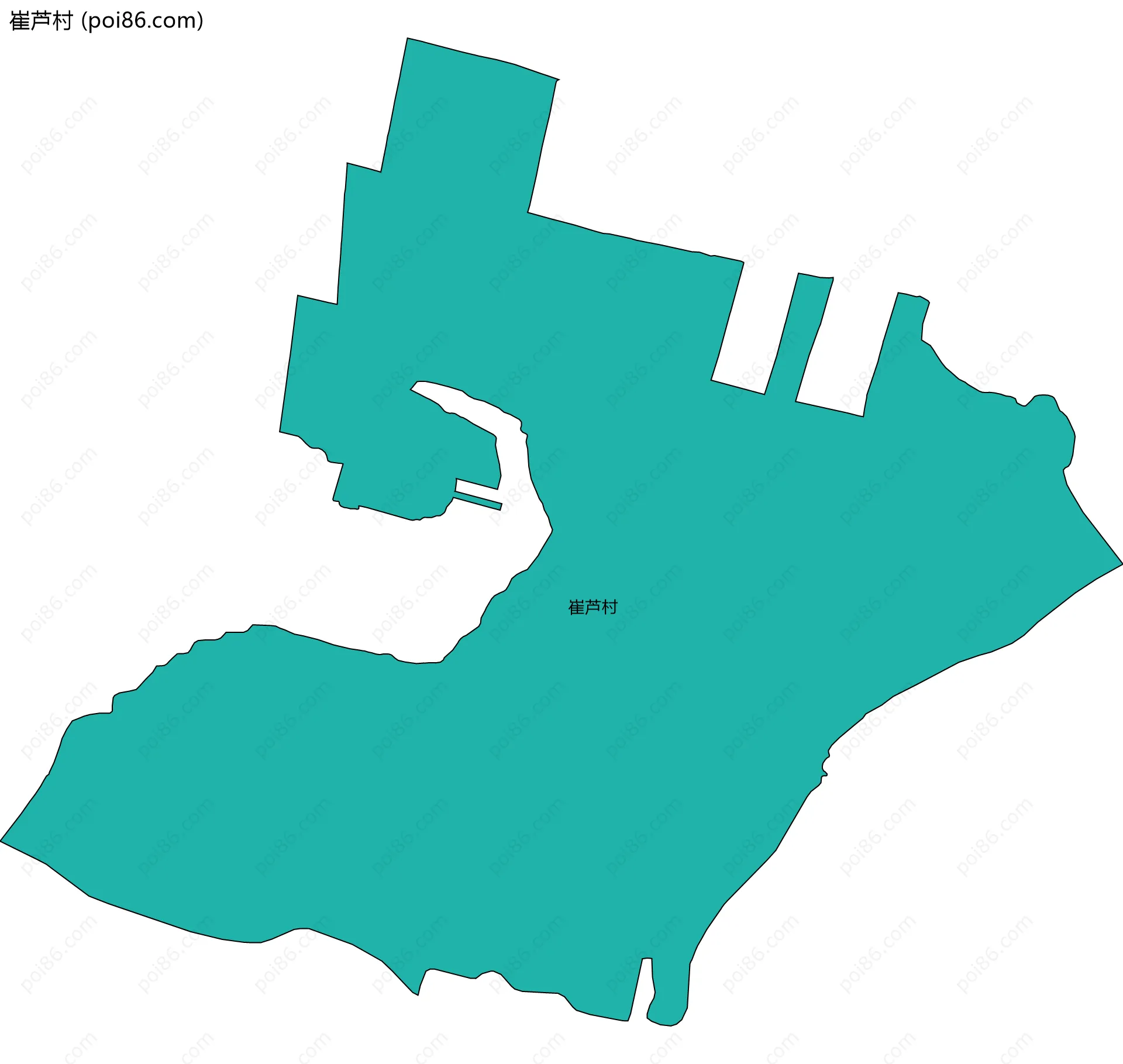 崔芦村边界地图