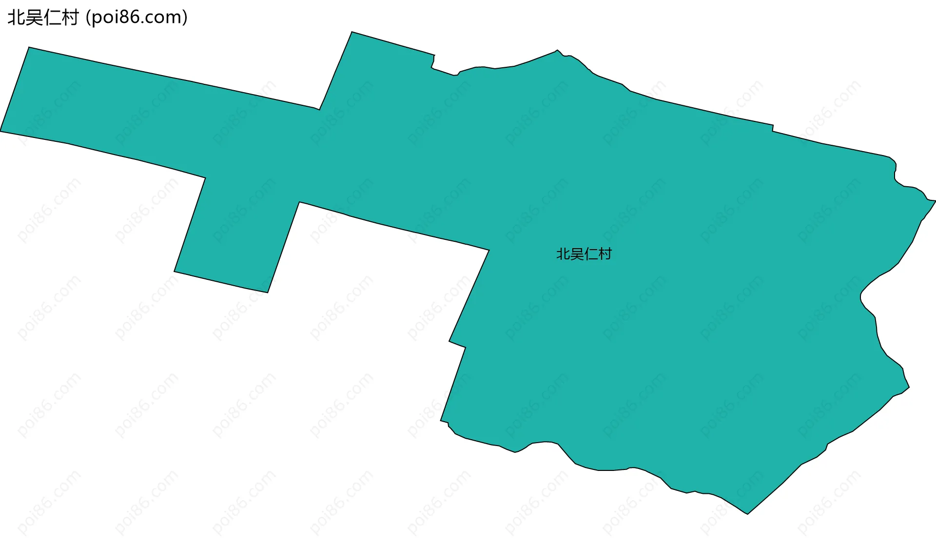 北吴仁村边界地图