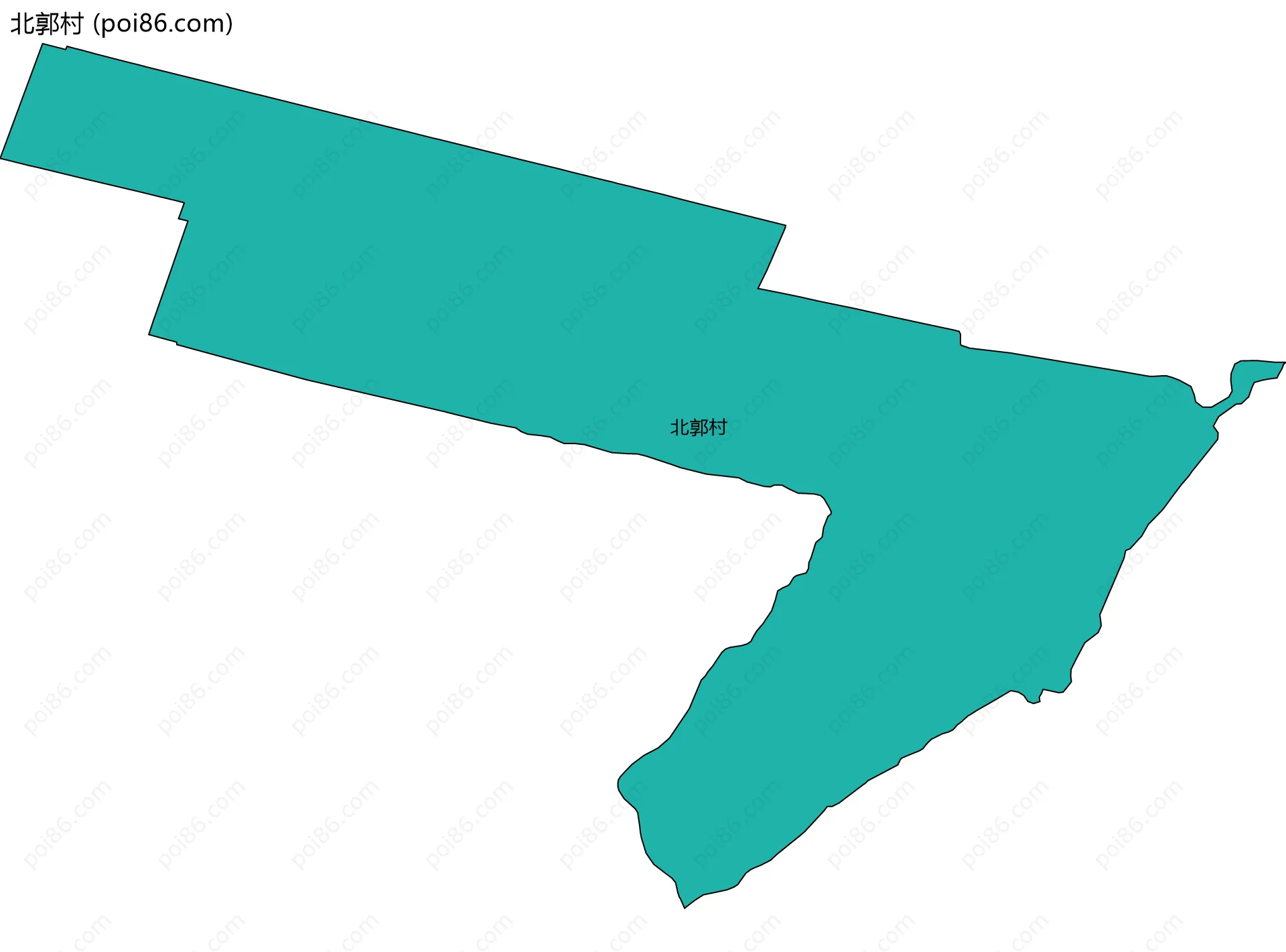 北郭村边界地图