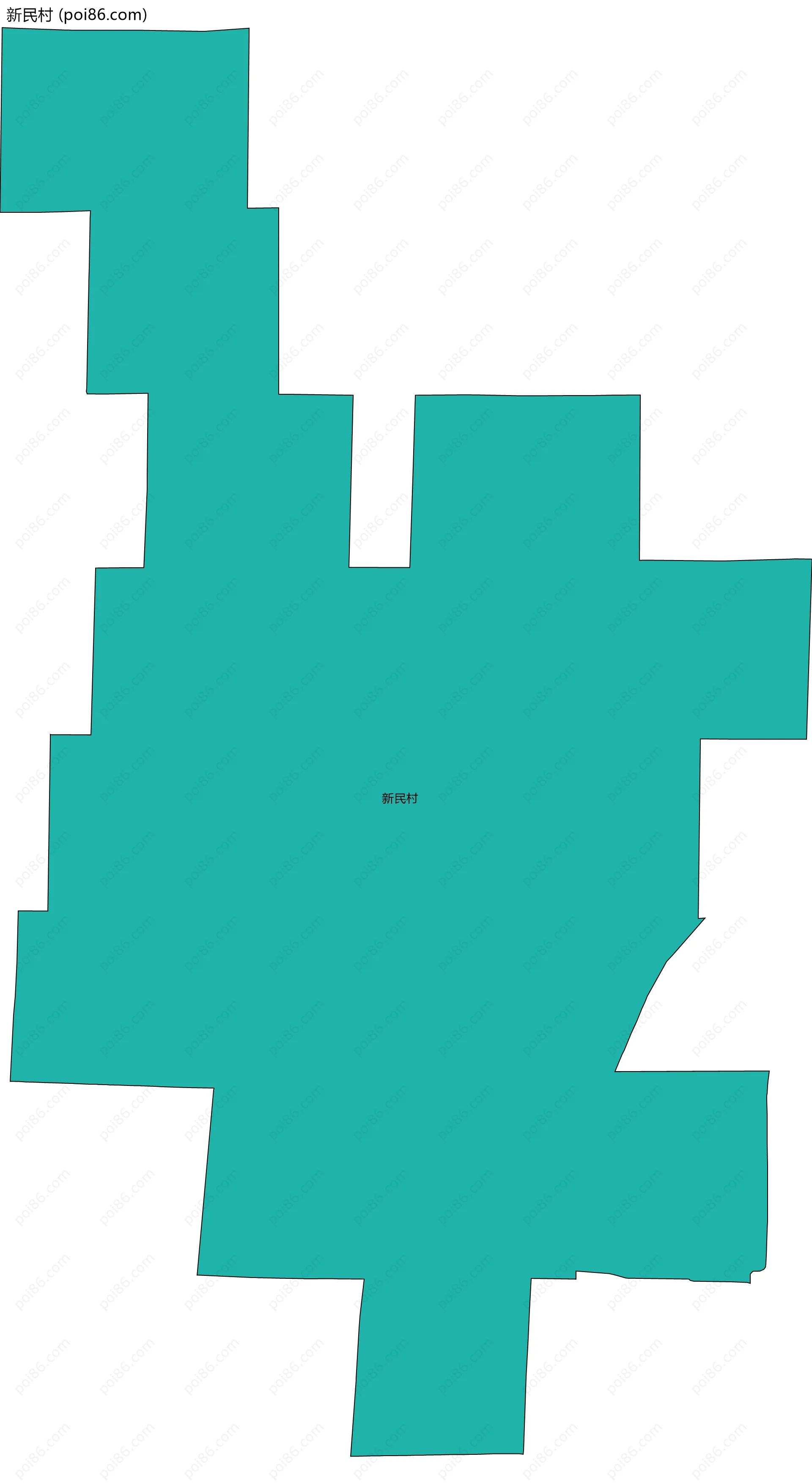 新民村边界地图