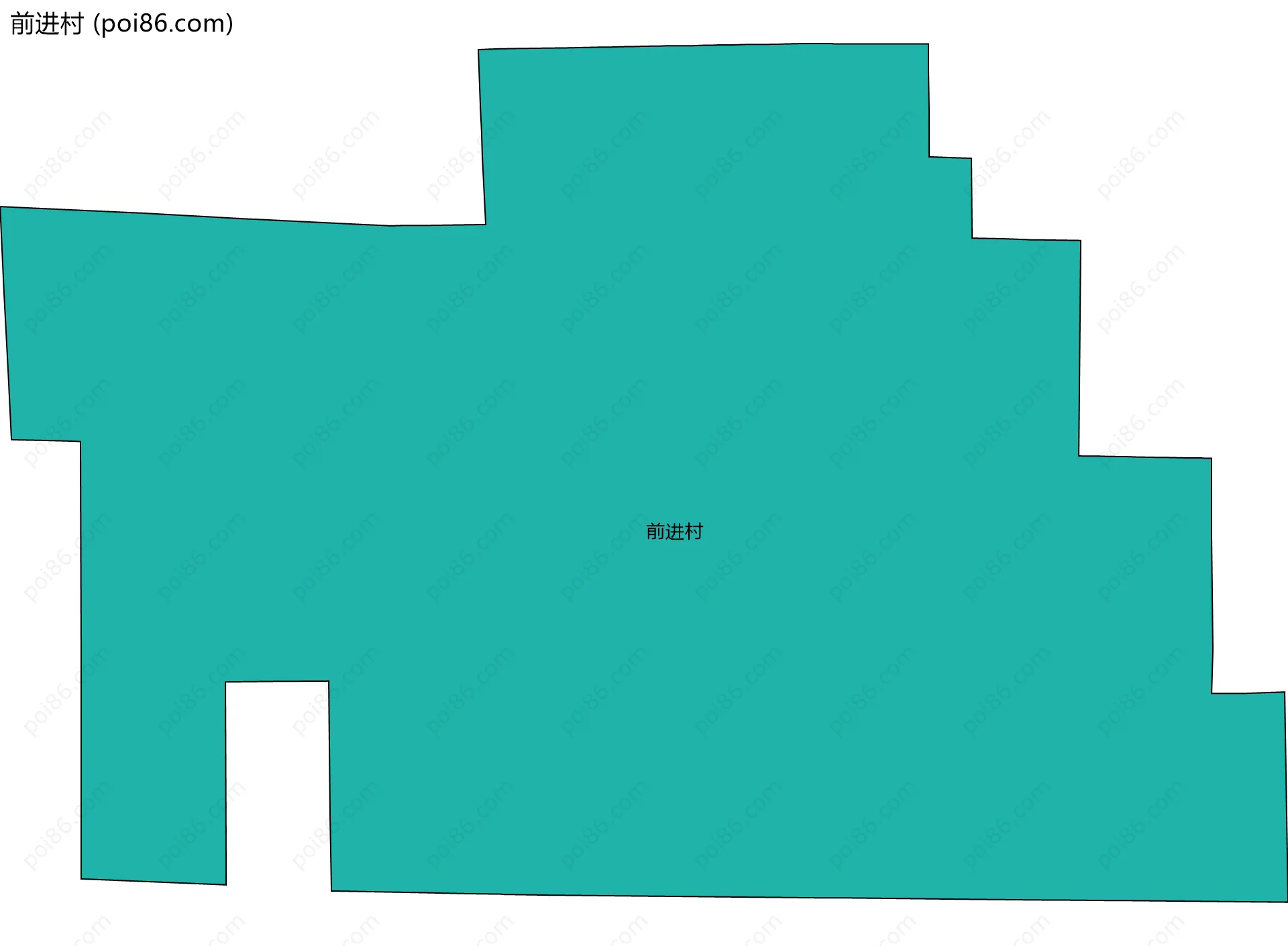 前进村边界地图