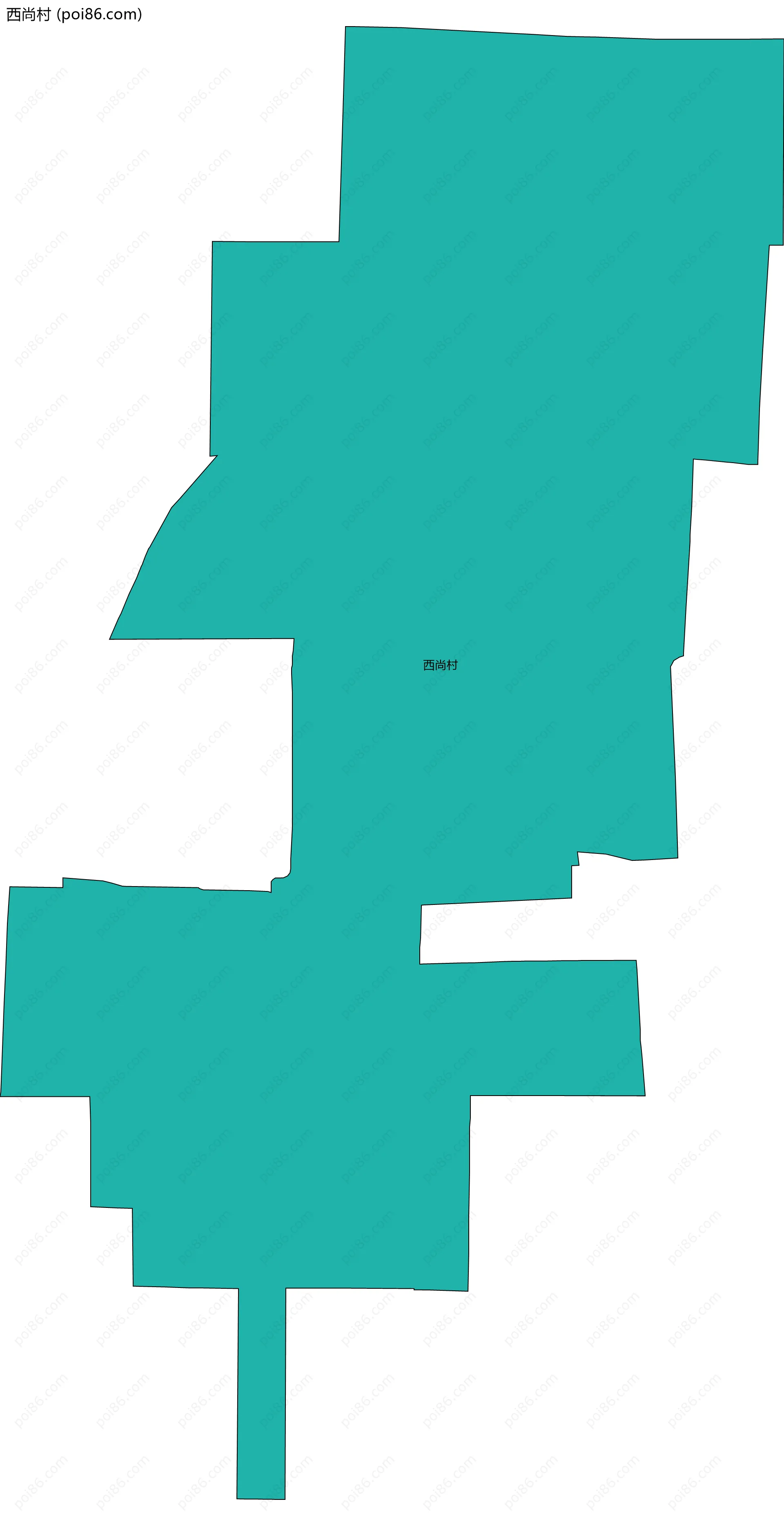 西尚村边界地图