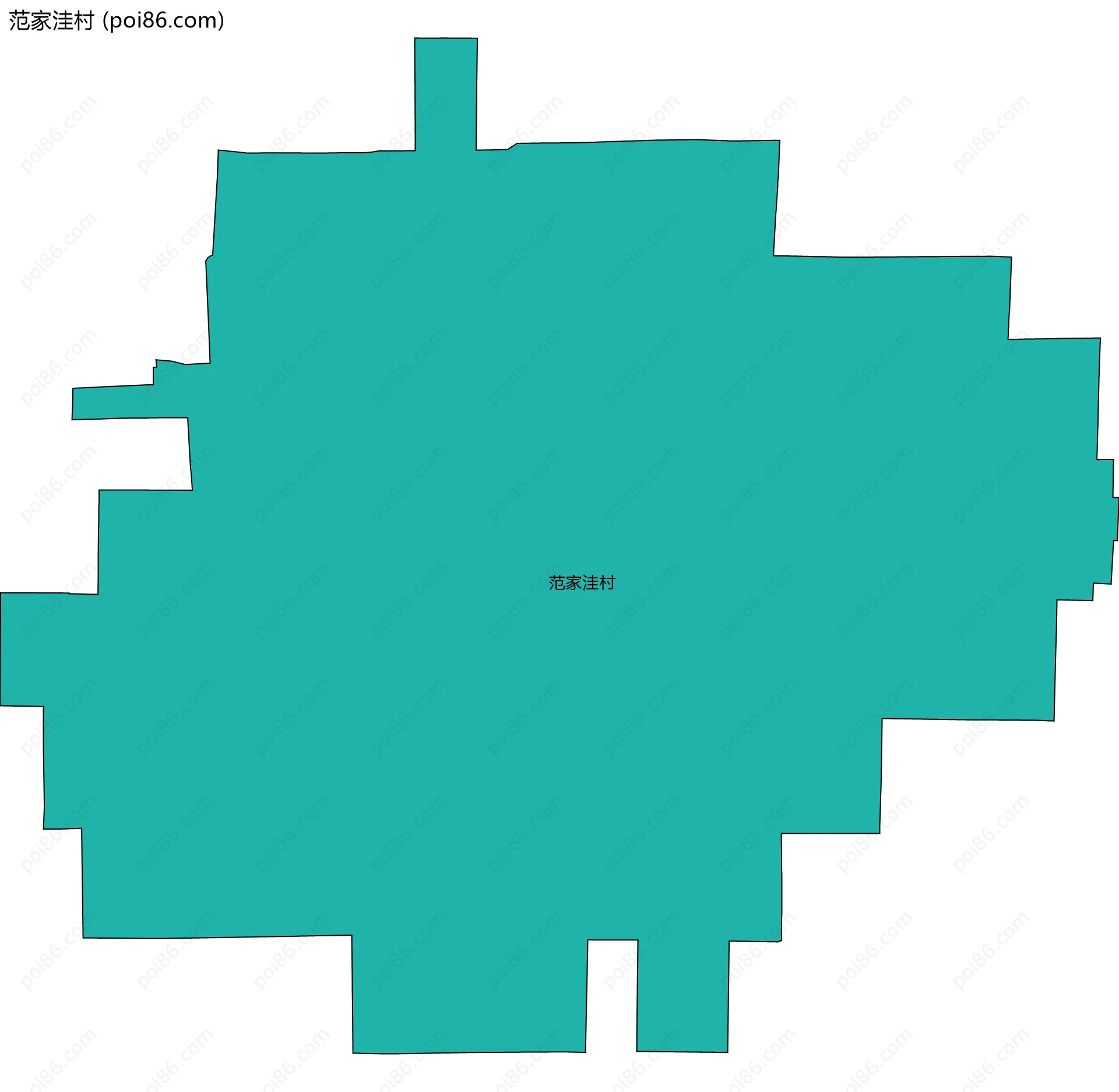 范家洼村边界地图