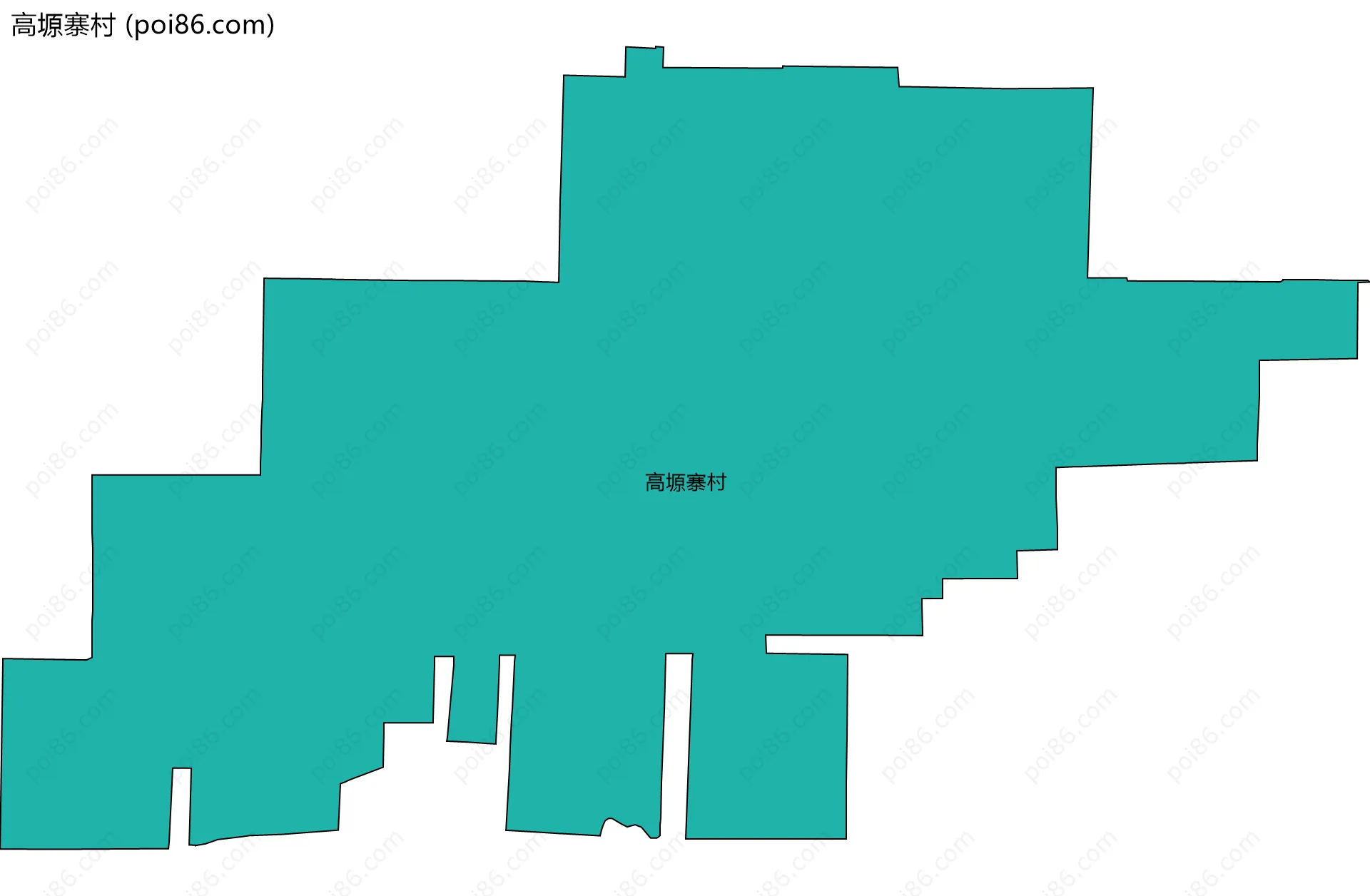 高塬寨村边界地图