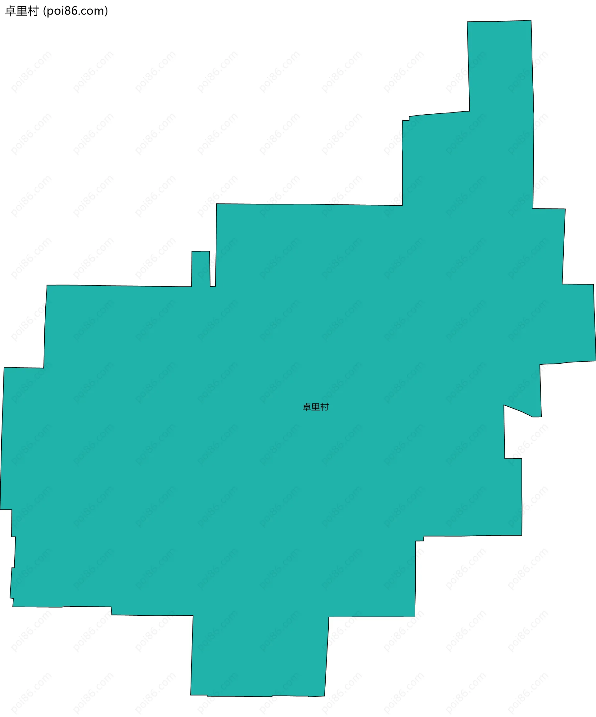 卓里村边界地图