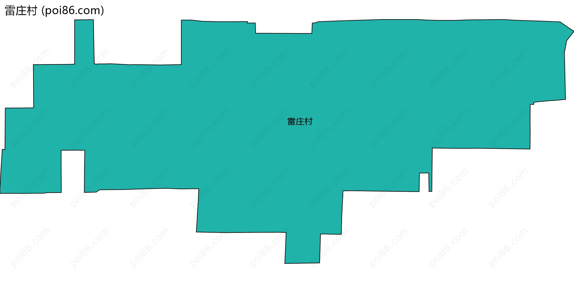 雷庄村边界地图