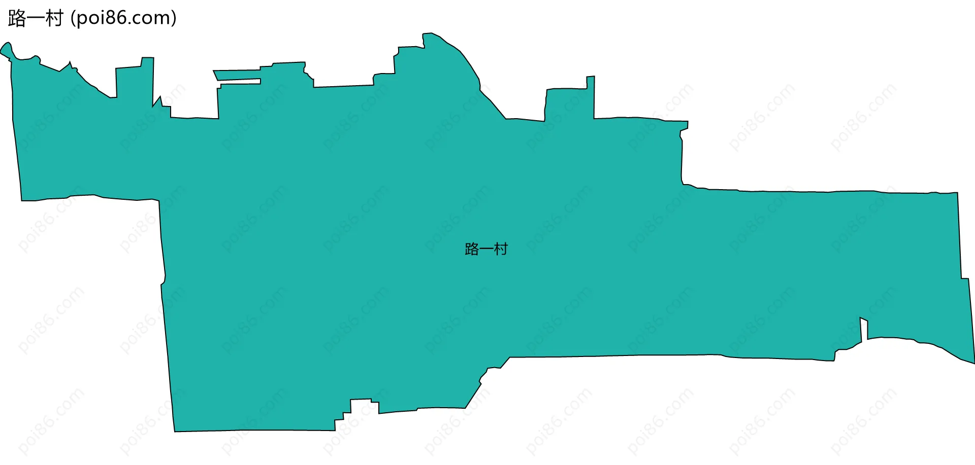 路一村边界地图