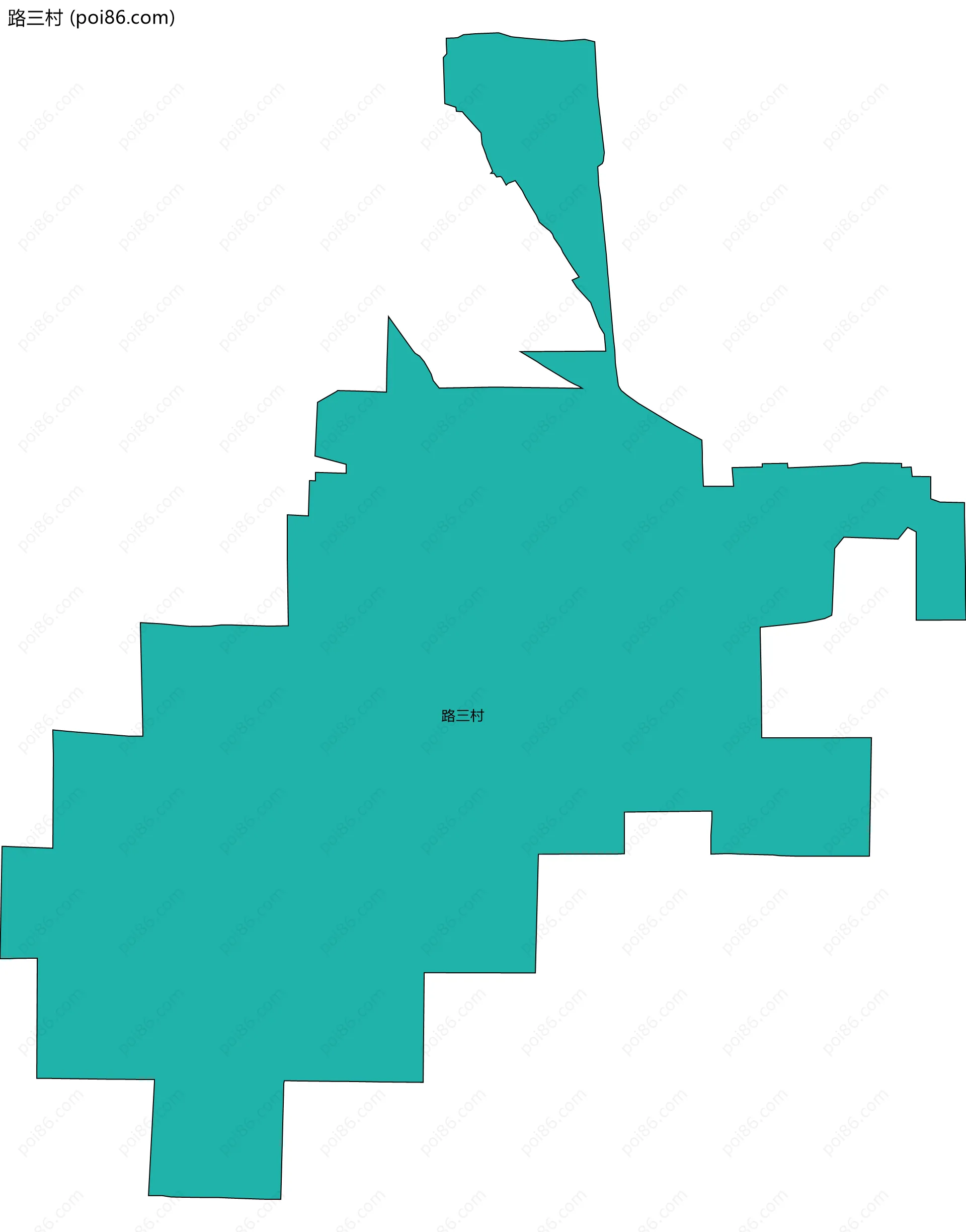 路三村边界地图